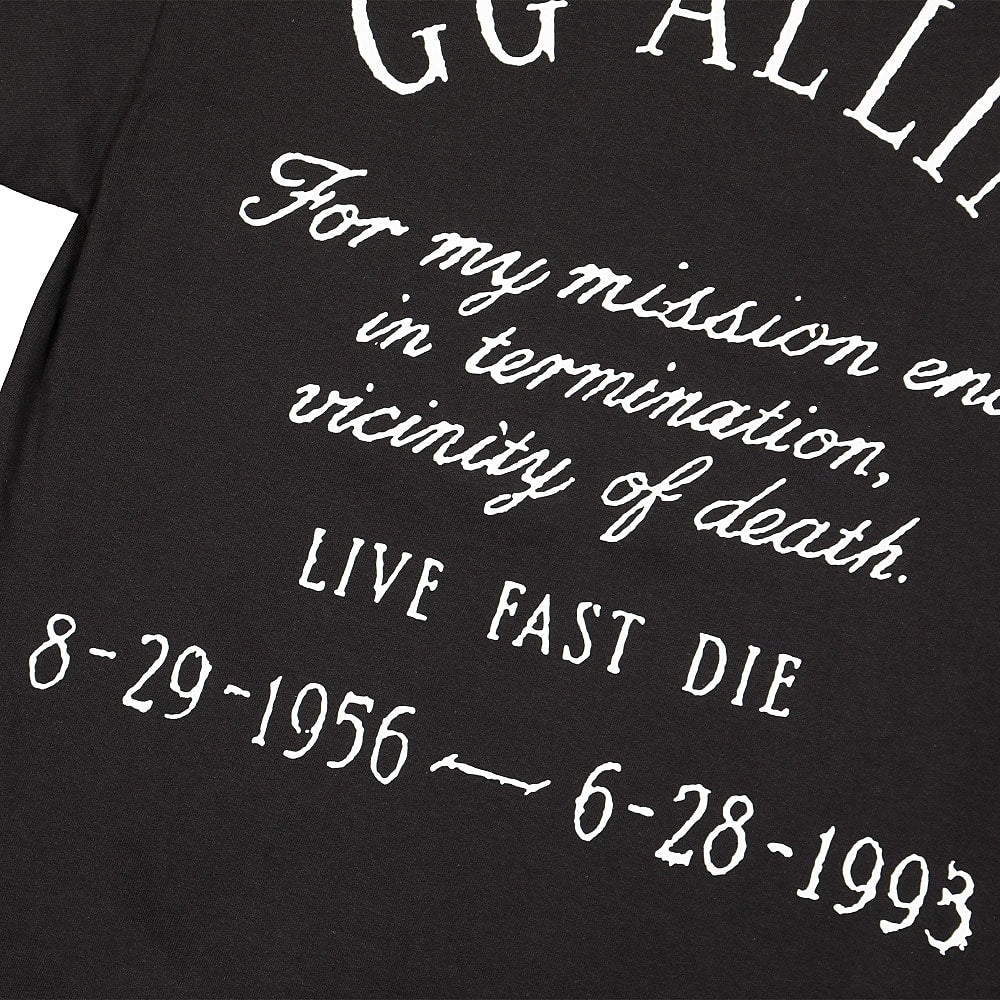 Pleasures Live Fast Die T-Shirt Black T-Shirts Detailfoto | Overkill