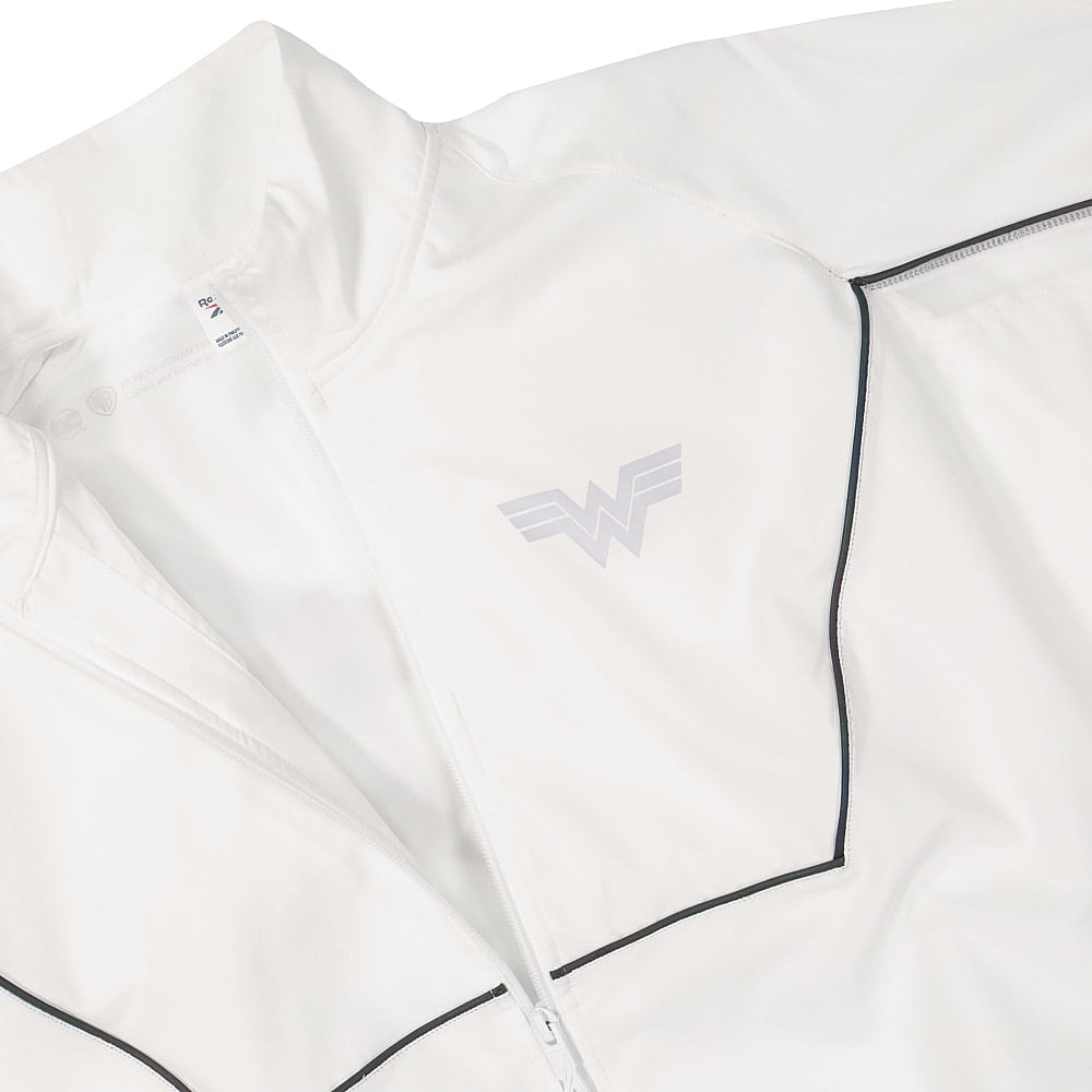 Reebok Wonder Woman x Reebok Wmns Tracktop White Track Jackets Close-up | Overkill