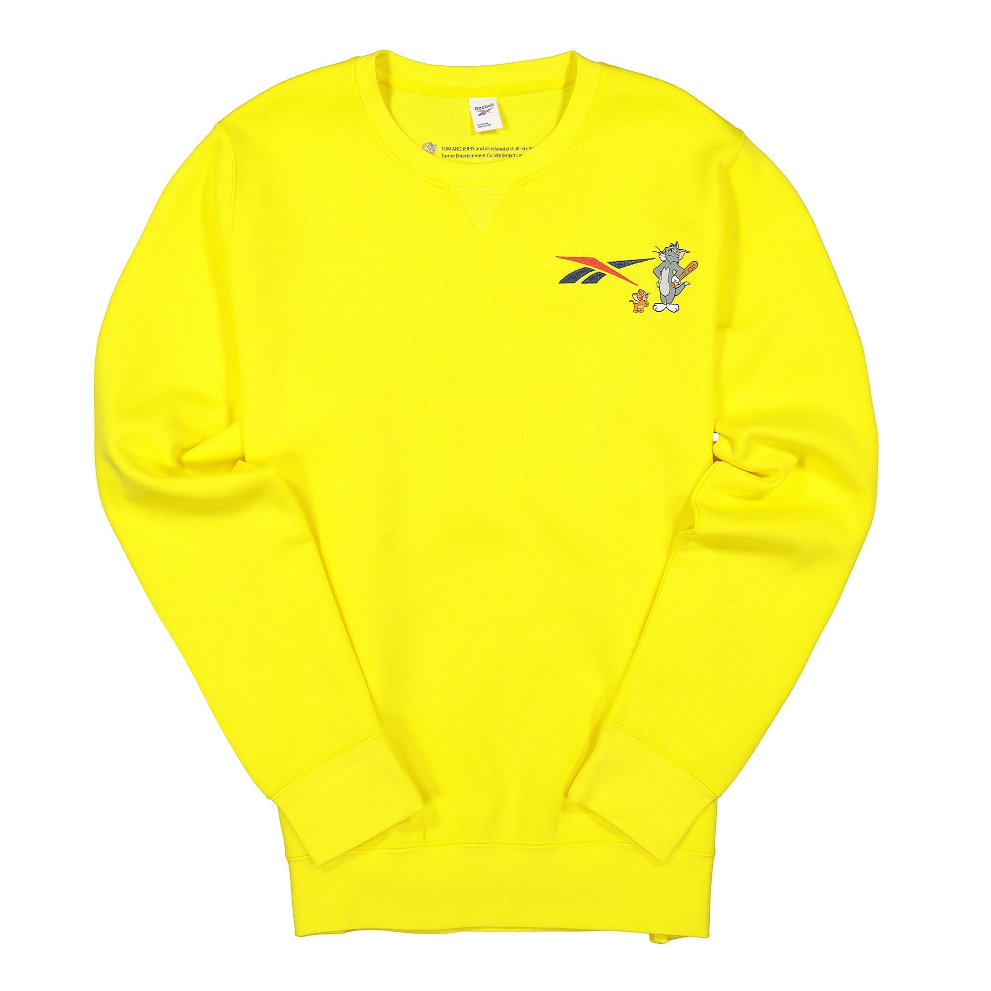 Reebok Tom & Jerry x Reebok Sweat Crew3 Yellow Sweatshirts GK9158 | Overkill