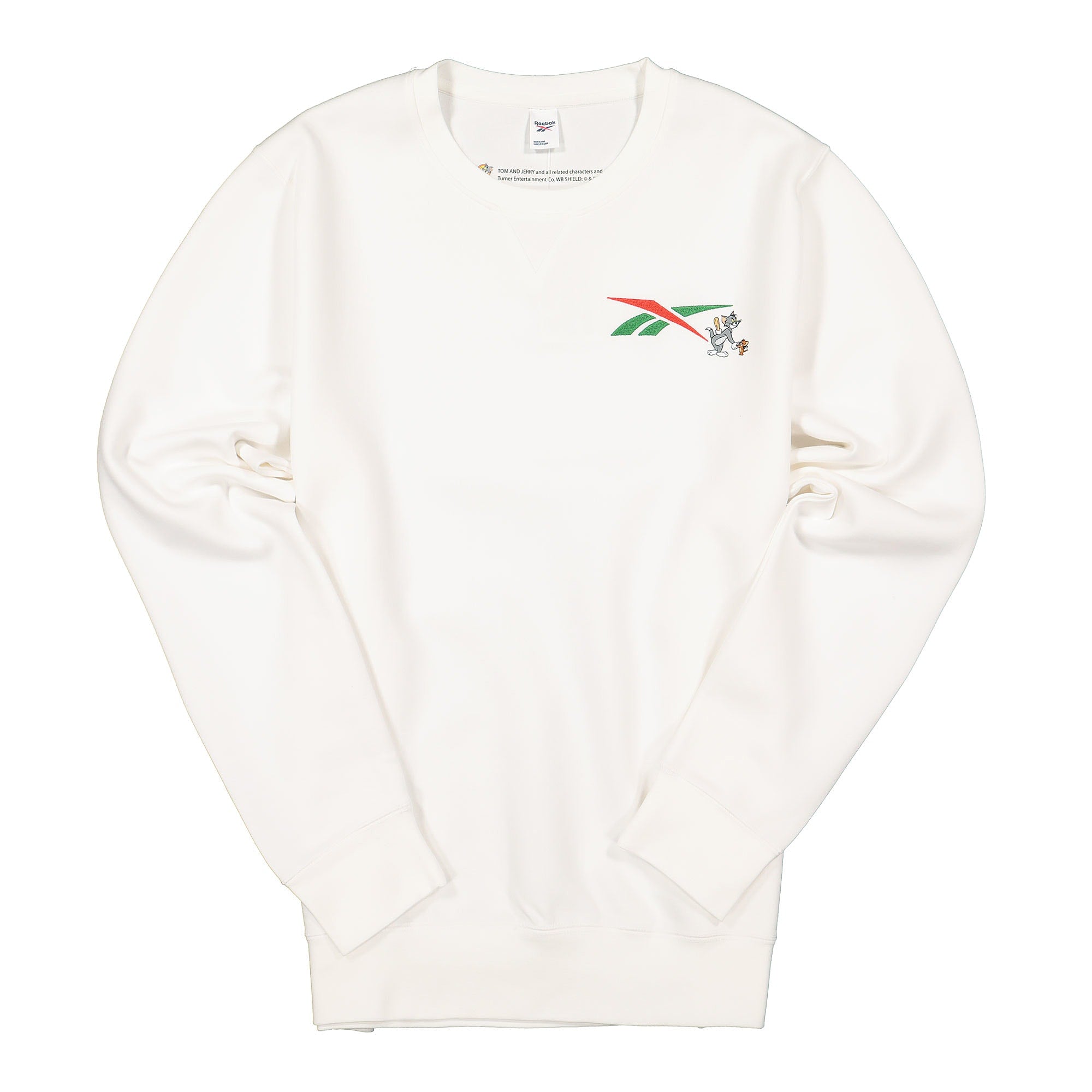 Reebok Tom & Jerry x Reebok Sweat Crew2 White Sweatshirts GK9161 | Overkill