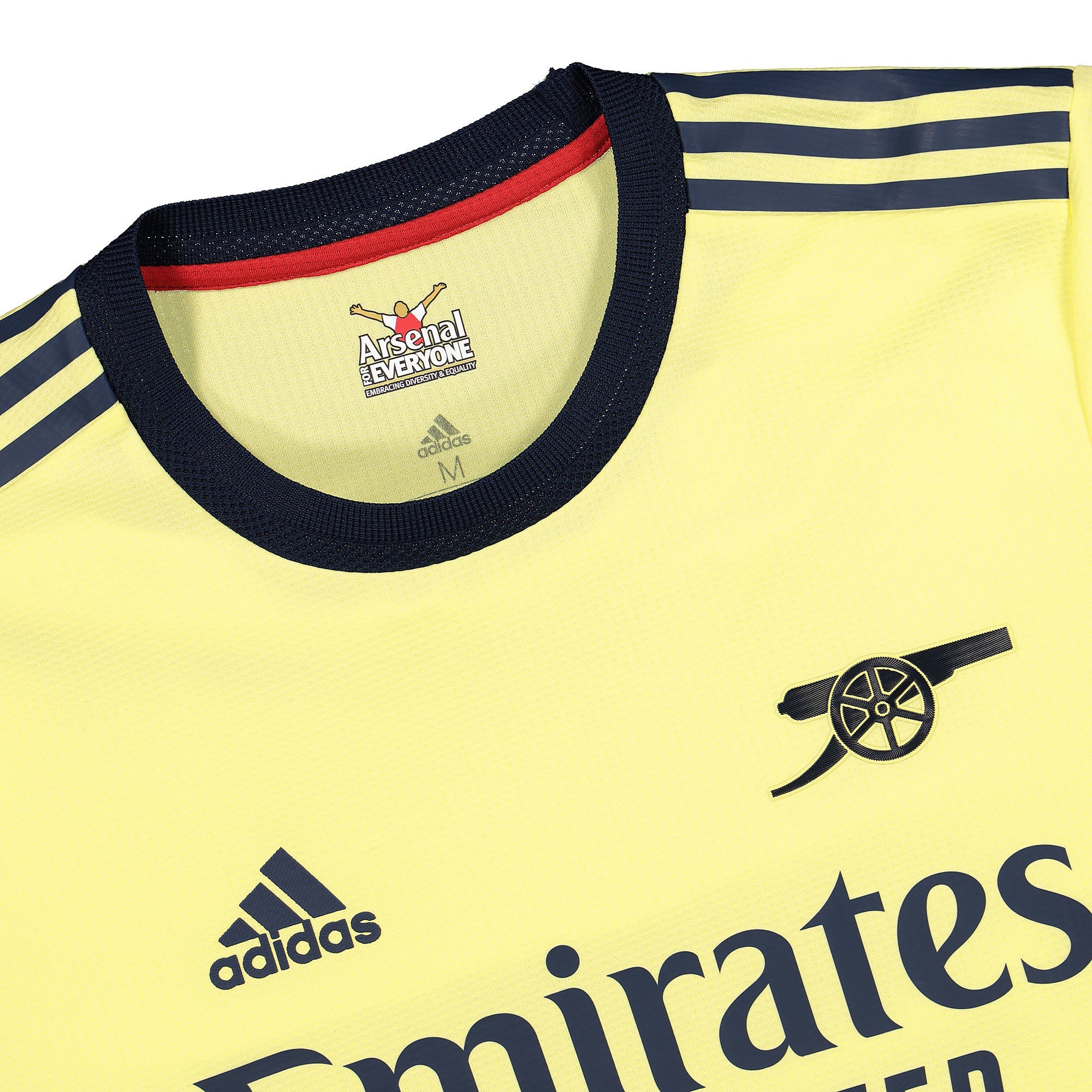 adidas FC Arsenal 20-22 Away Authentic Jersey Pearl Citrine T-Shirts Close-up | Overkill