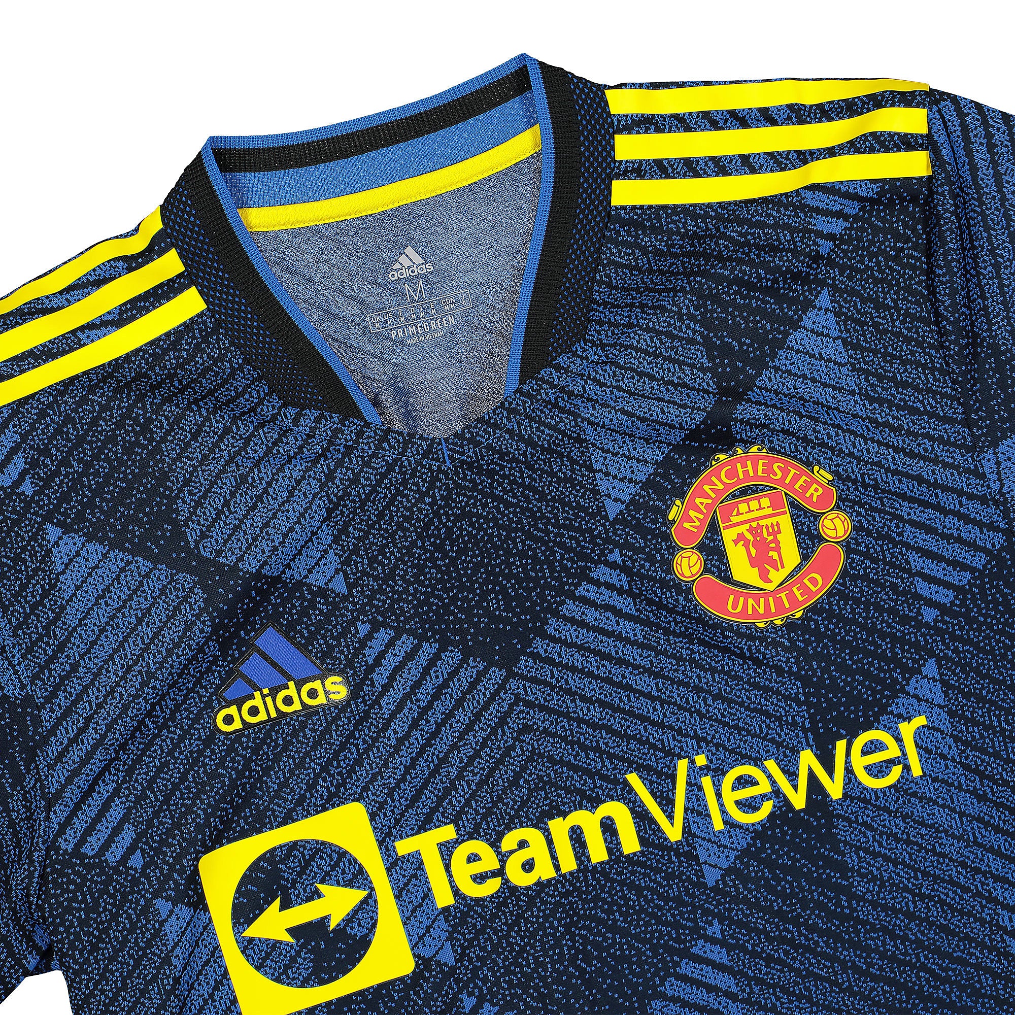 adidas Manchester United 21-22 3rd Authentic Jersey Glory Blue T-Shirts Close-up | Overkill