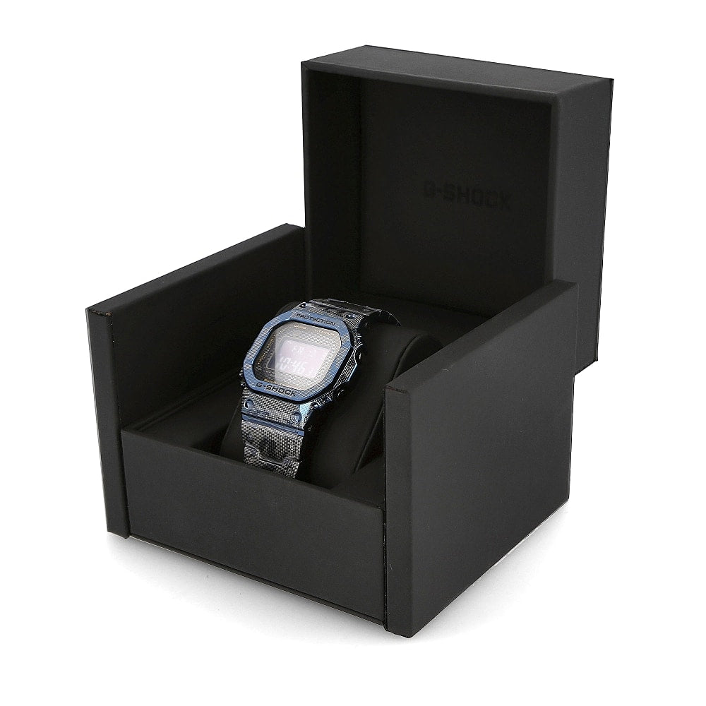 Casio G-Shock GMW-B5000TCF-2ER Blue Titan Camo Watches Close-up | Overkill