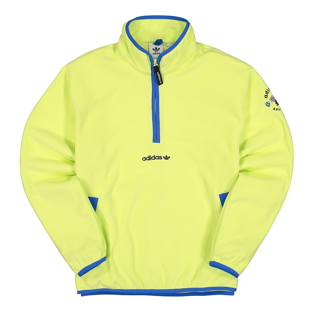 adidas ADV Half Zip Fleece Semi Frozen Yellow Sweatshirts GN2379 | Overkill