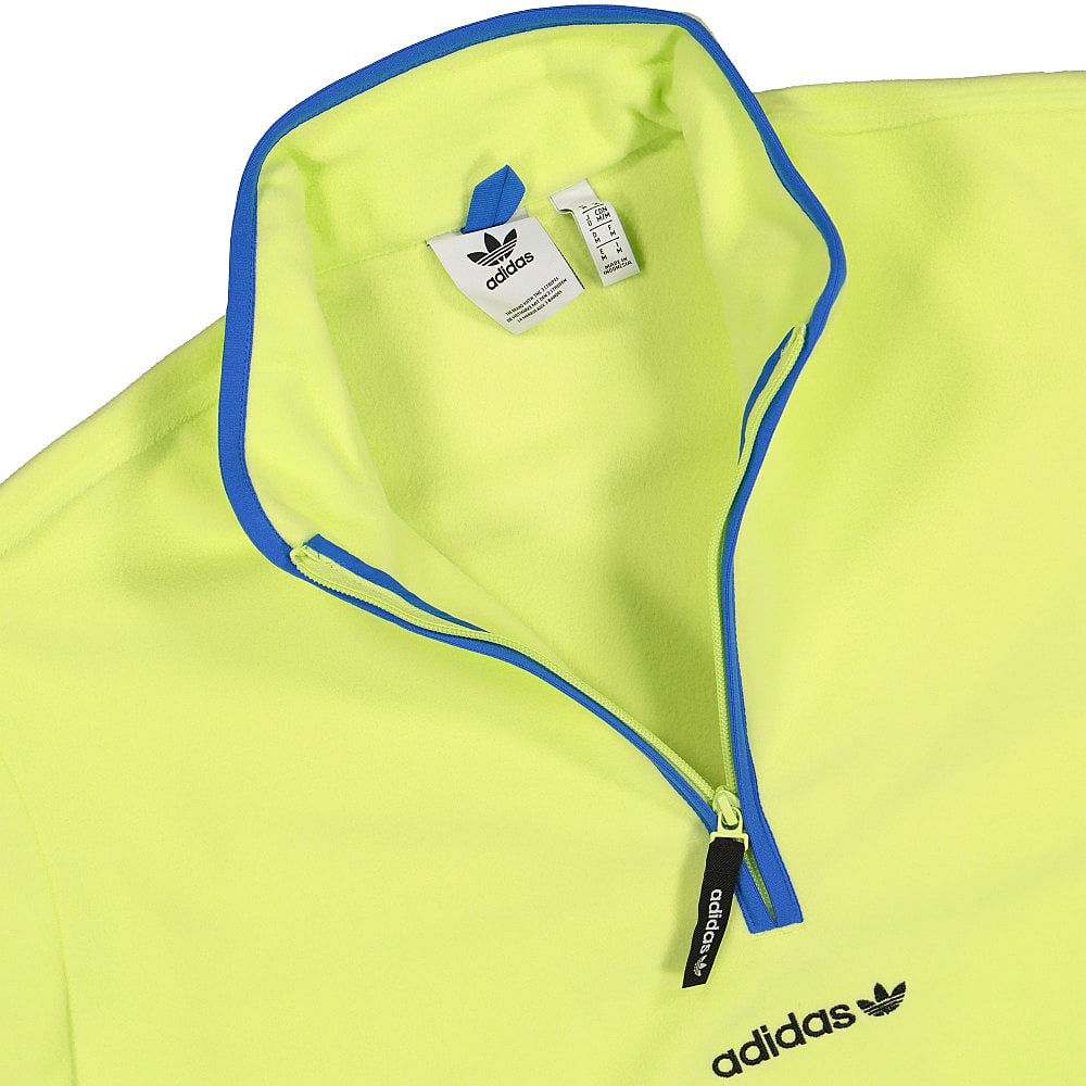 adidas ADV Half Zip Fleece Semi Frozen Yellow Sweatshirts Close-up | Overkill