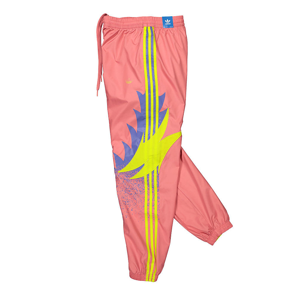 adidas Wmns Fakten Track Pants Hazy Rose / Joy Purple / Acid Yellow Sweat & Track Pants Close-up | Overkill