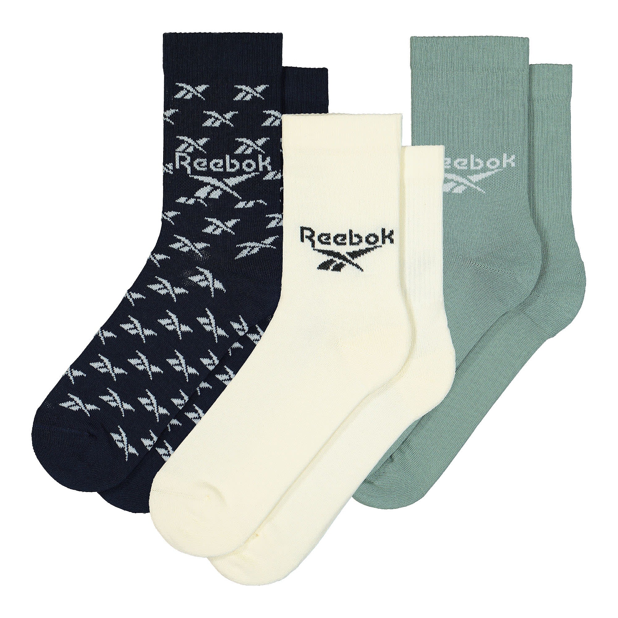 Reebok Classics Fold-Over Crew Socks 3PP Pale Yellow Socks GN7668 | Overkill