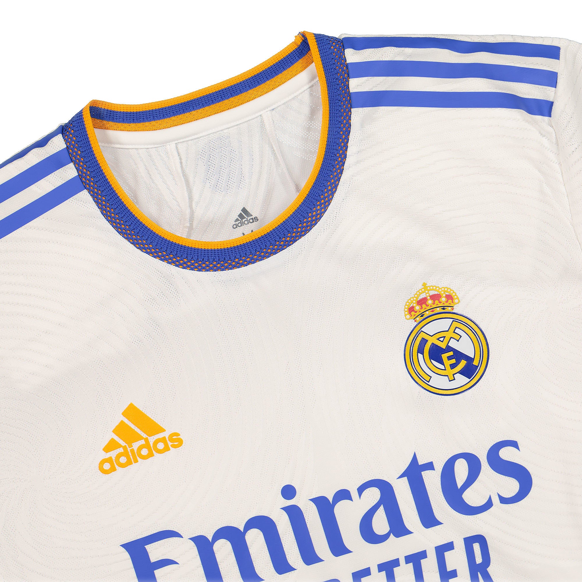 adidas Real Madrid 21/22 Home Authentic Jersey White T-Shirts Close-up | Overkill