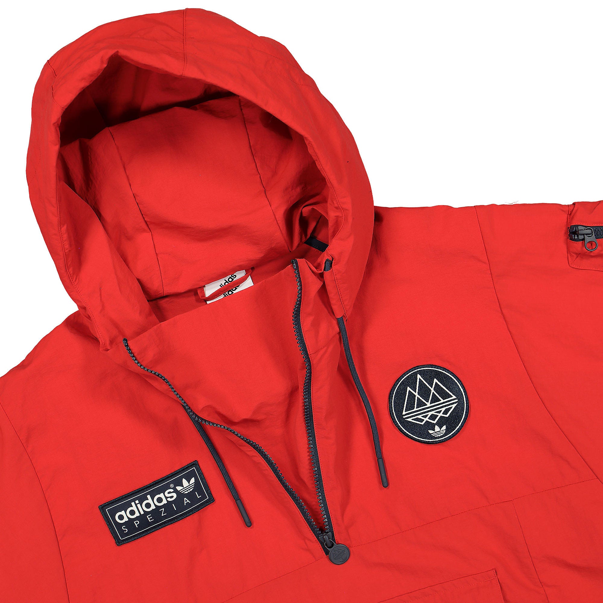 adidas SPZL Todmorden Smock Power Red Windbreaker Close-up | Overkill