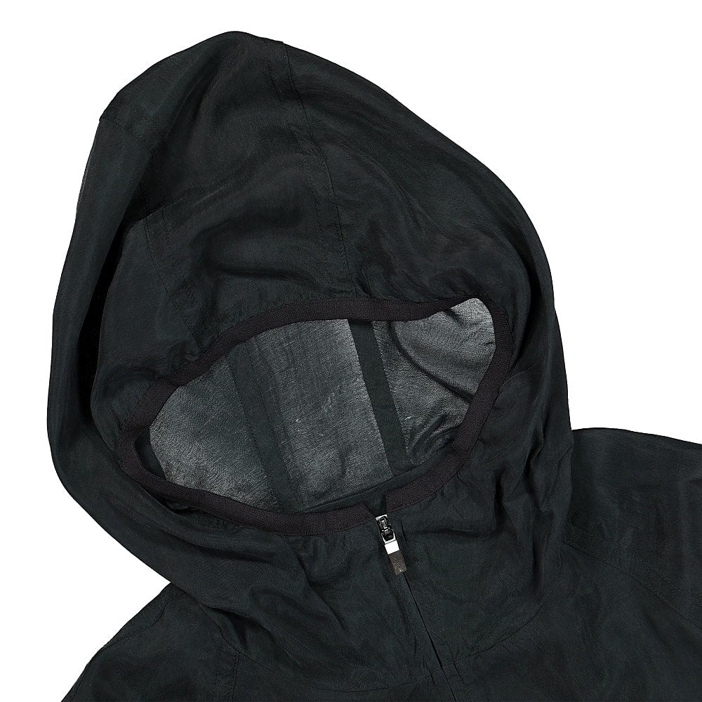 Y-3 M Shade Sanded Cupro Hooded Top Off Black Hoodies Close-up | Overkill