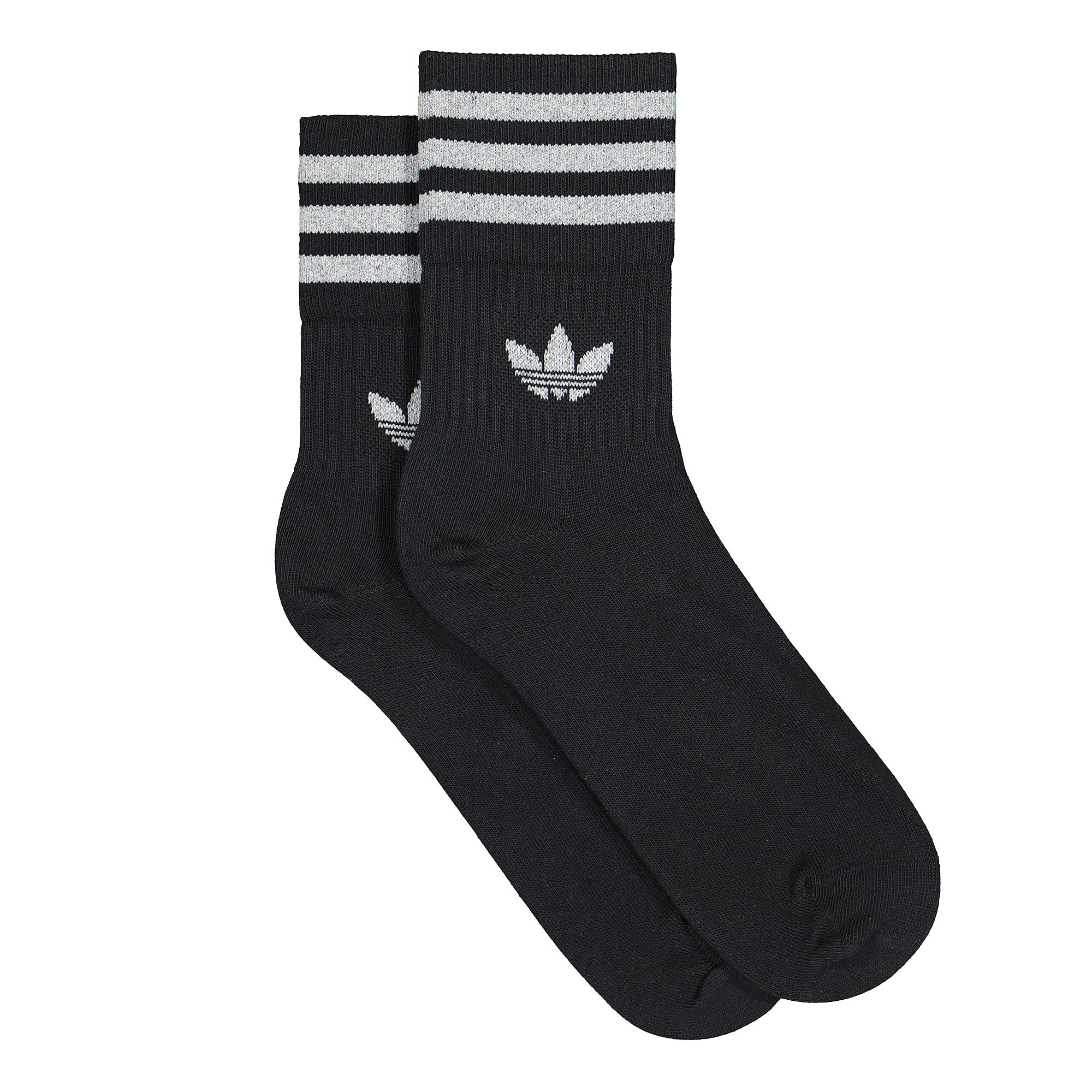 adidas Crew Socks 2PP Black / Reflective Silver Socks Material | Overkill