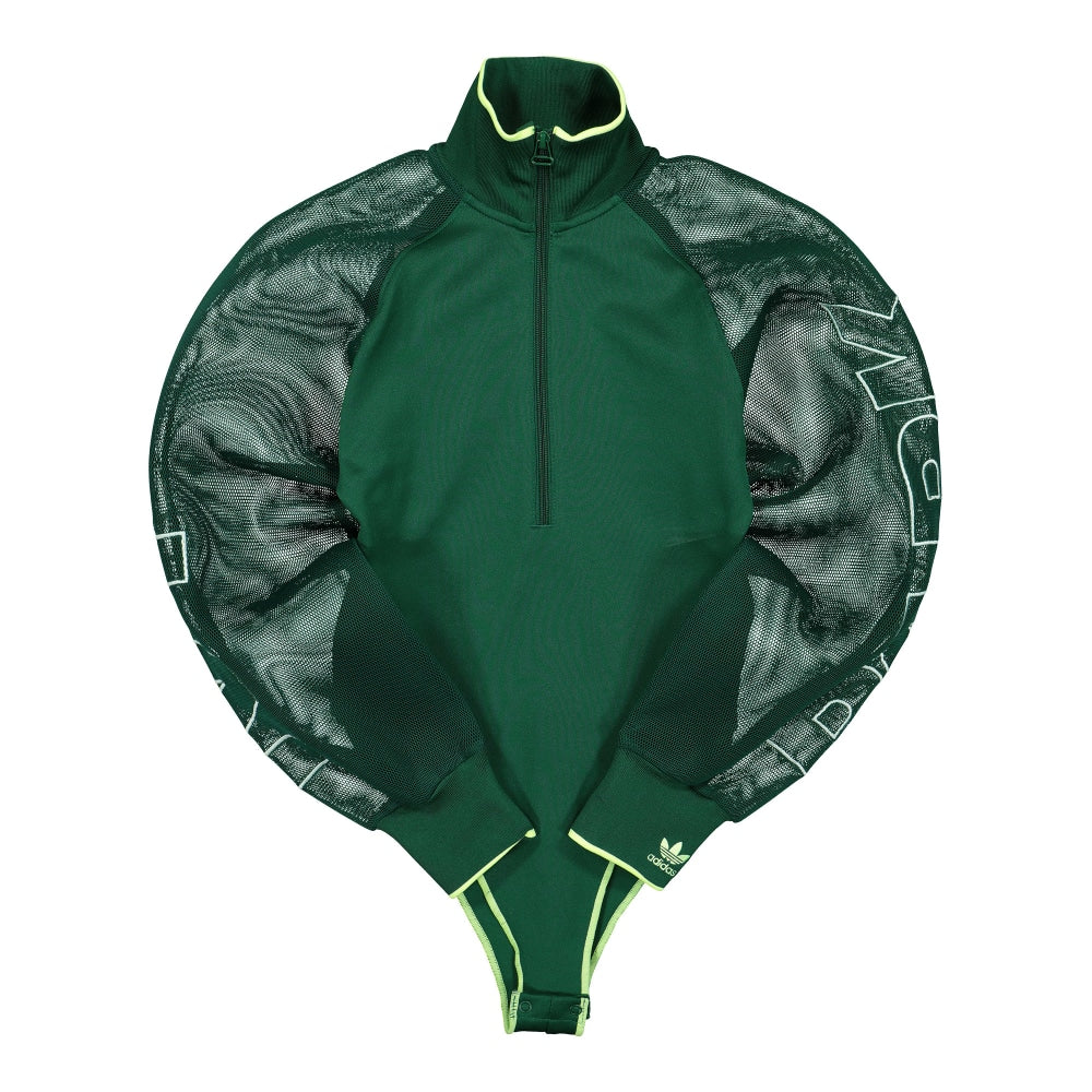 adidas Ivy Park x adidas Mesh Sleeve Body Suit Dark Green / Hi-Res Yellow Longsleeves GU6421 | Overkill