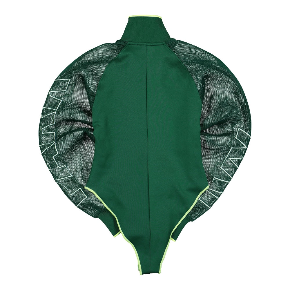 adidas Ivy Park x adidas Mesh Sleeve Body Suit Dark Green / Hi-Res Yellow Longsleeves Material | Overkill