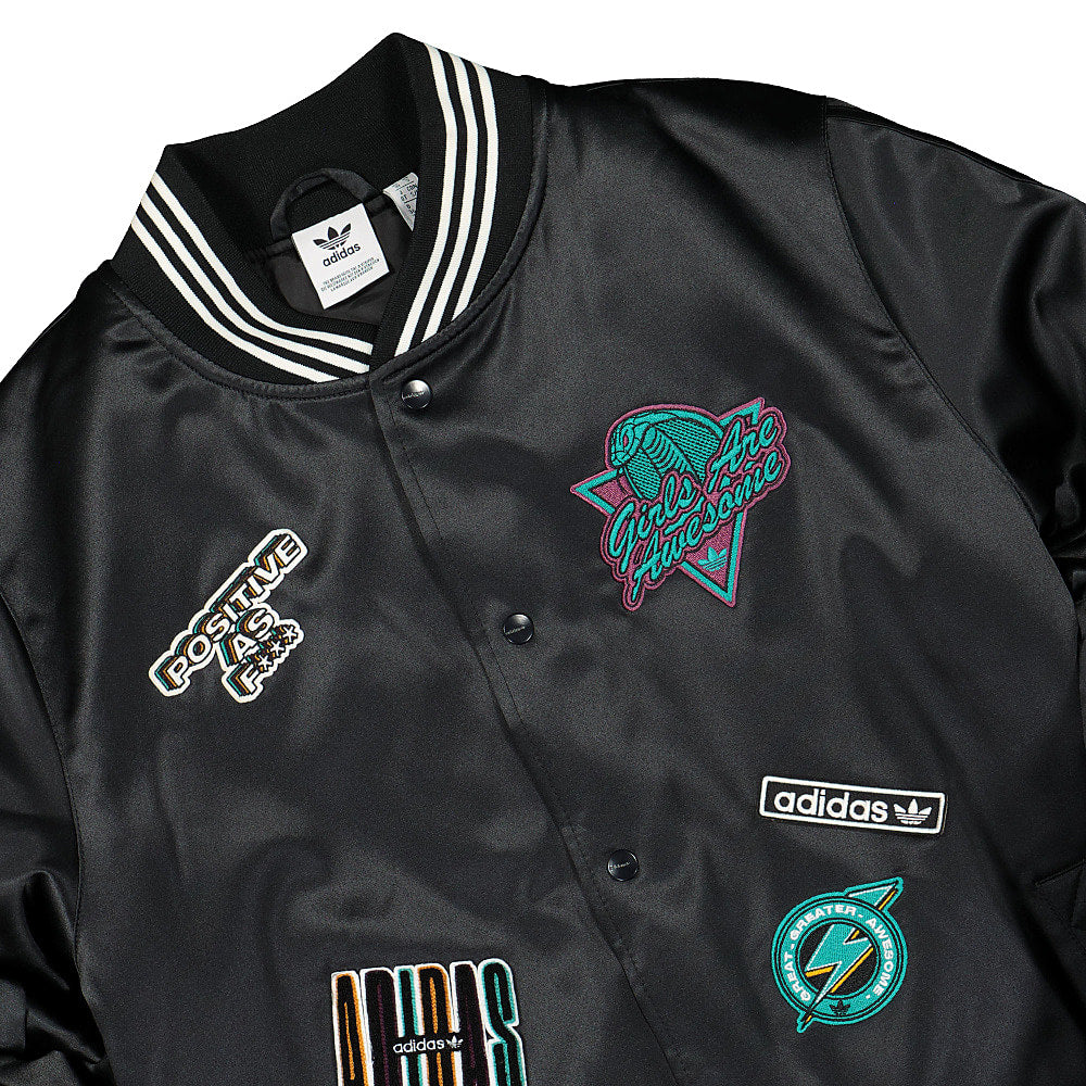 adidas Girls Are Awesome x adidas Wmns Varsity Jacket Black Bomber & Varsity Jackets Close-up | Overkill