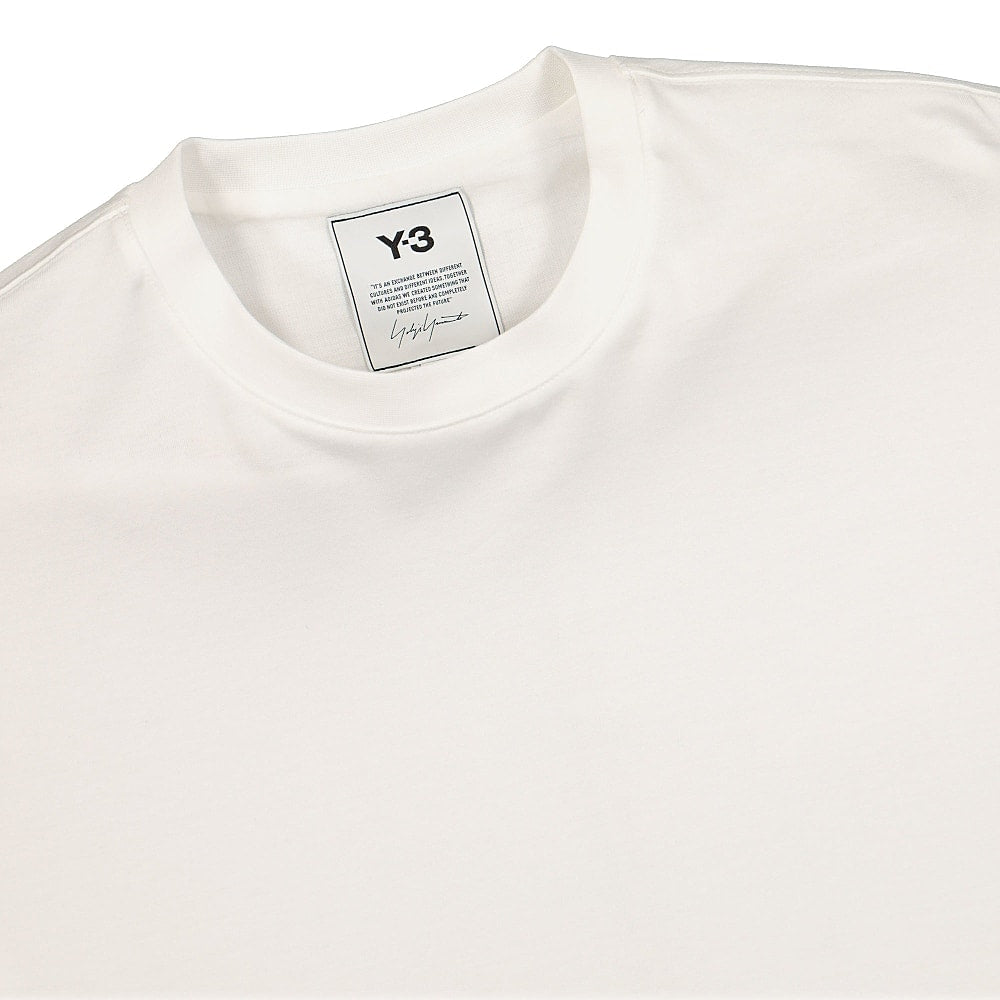Y-3 M Classic Offset Logo Tee Core White T-Shirts Close-up | Overkill