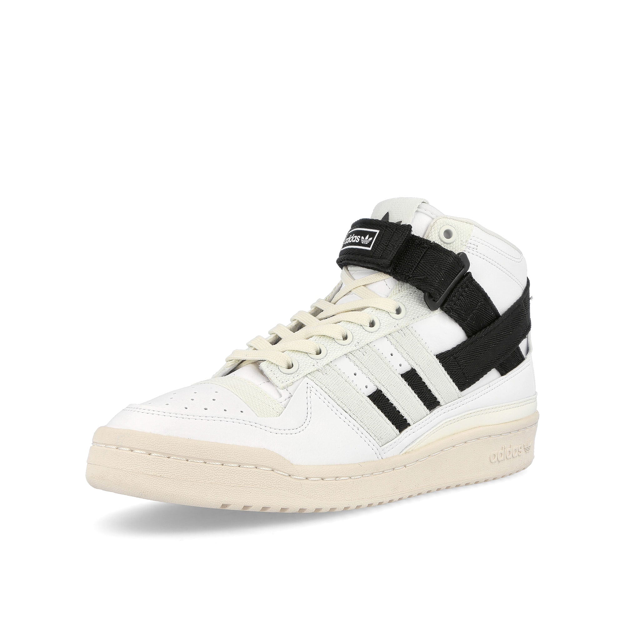 adidas forum mid parley Footwear White-Off White-Core Black Sneakers Close Up | Overkill