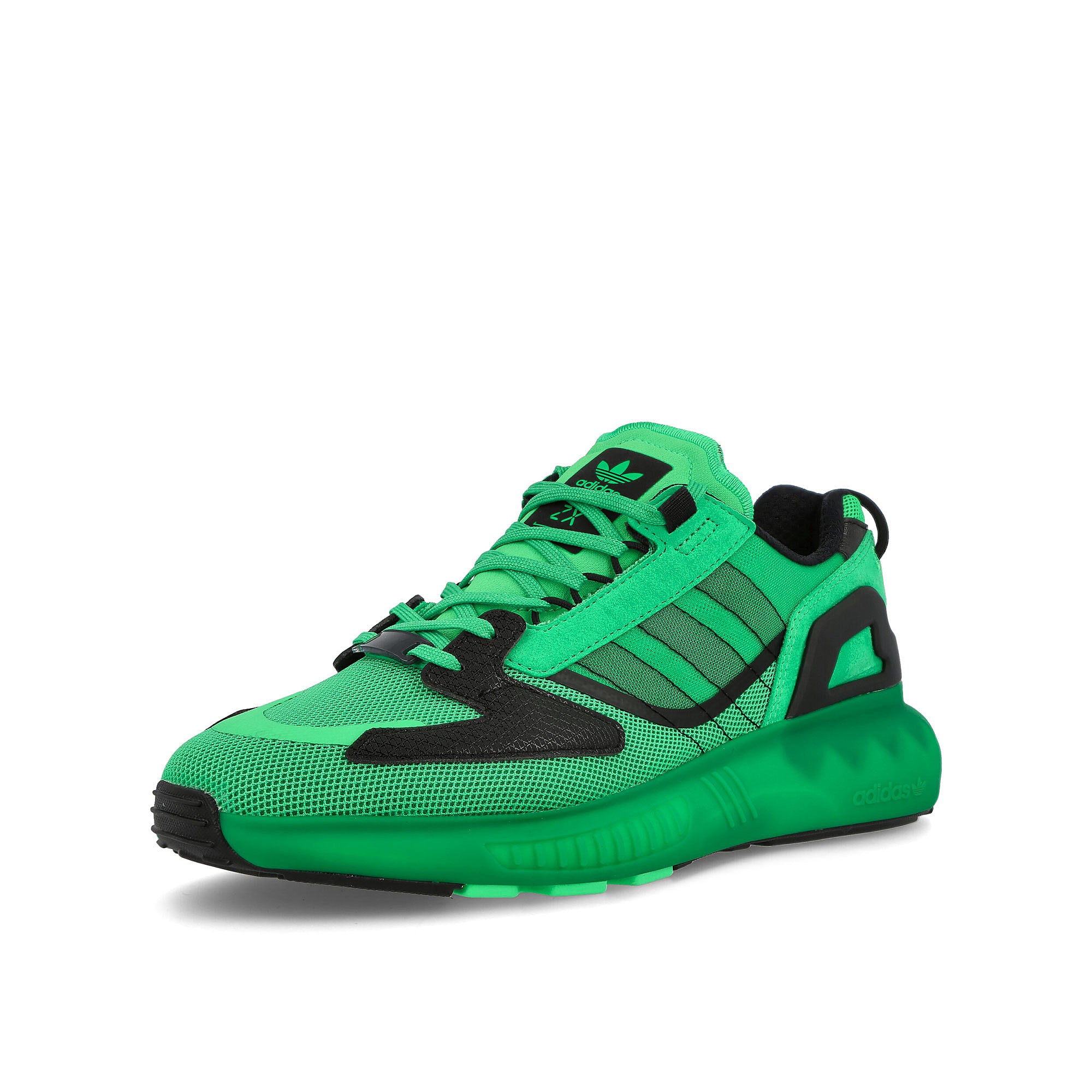 adidas zx 5k boost Semi Screaming Green-Screaming Green-Core Black Sneakers Close Up | Overkill