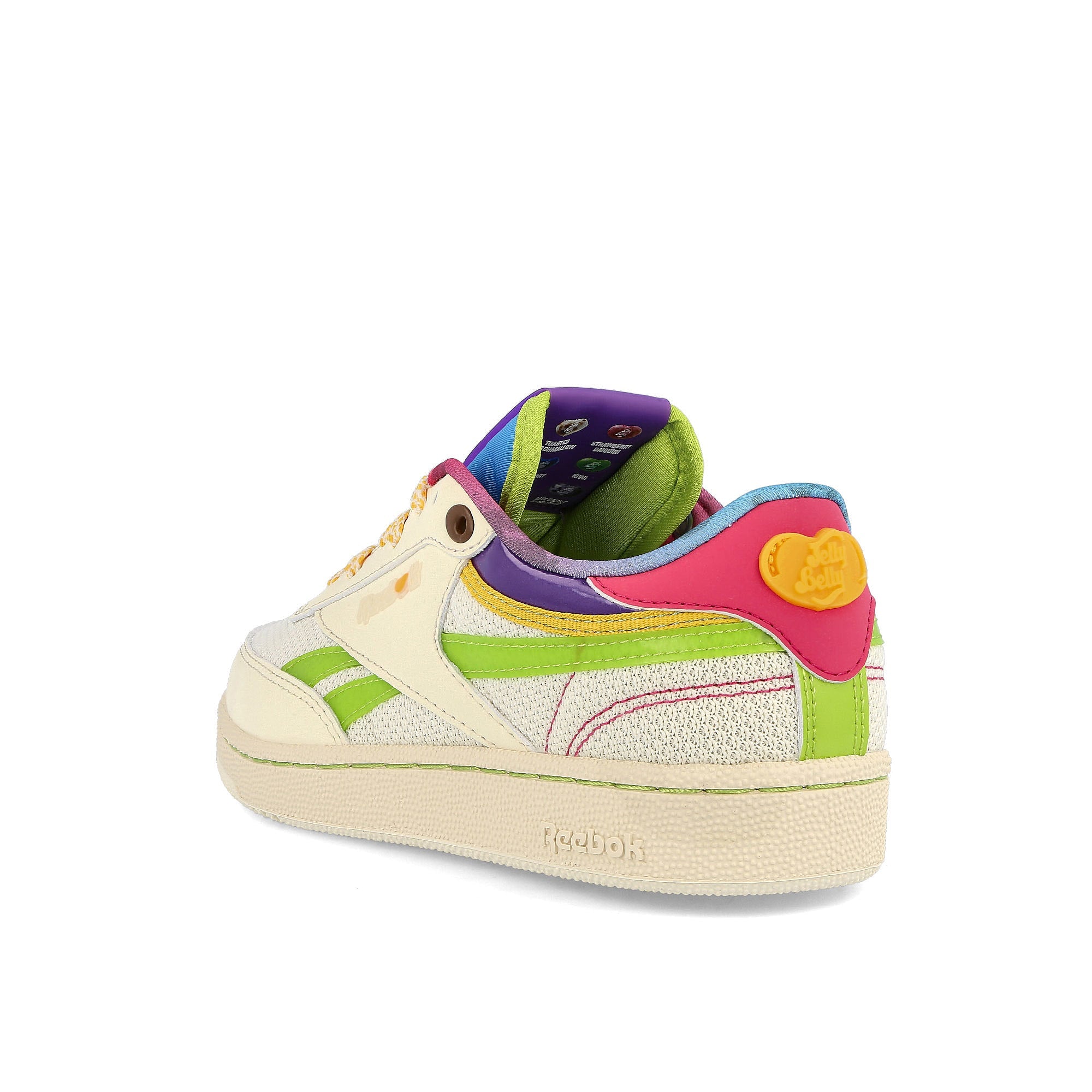 Reebok Jelly Belly x Reebok Club C Revenge Cream White-Sonic Green-Radiant Aqua Sneakers Material | Overkill