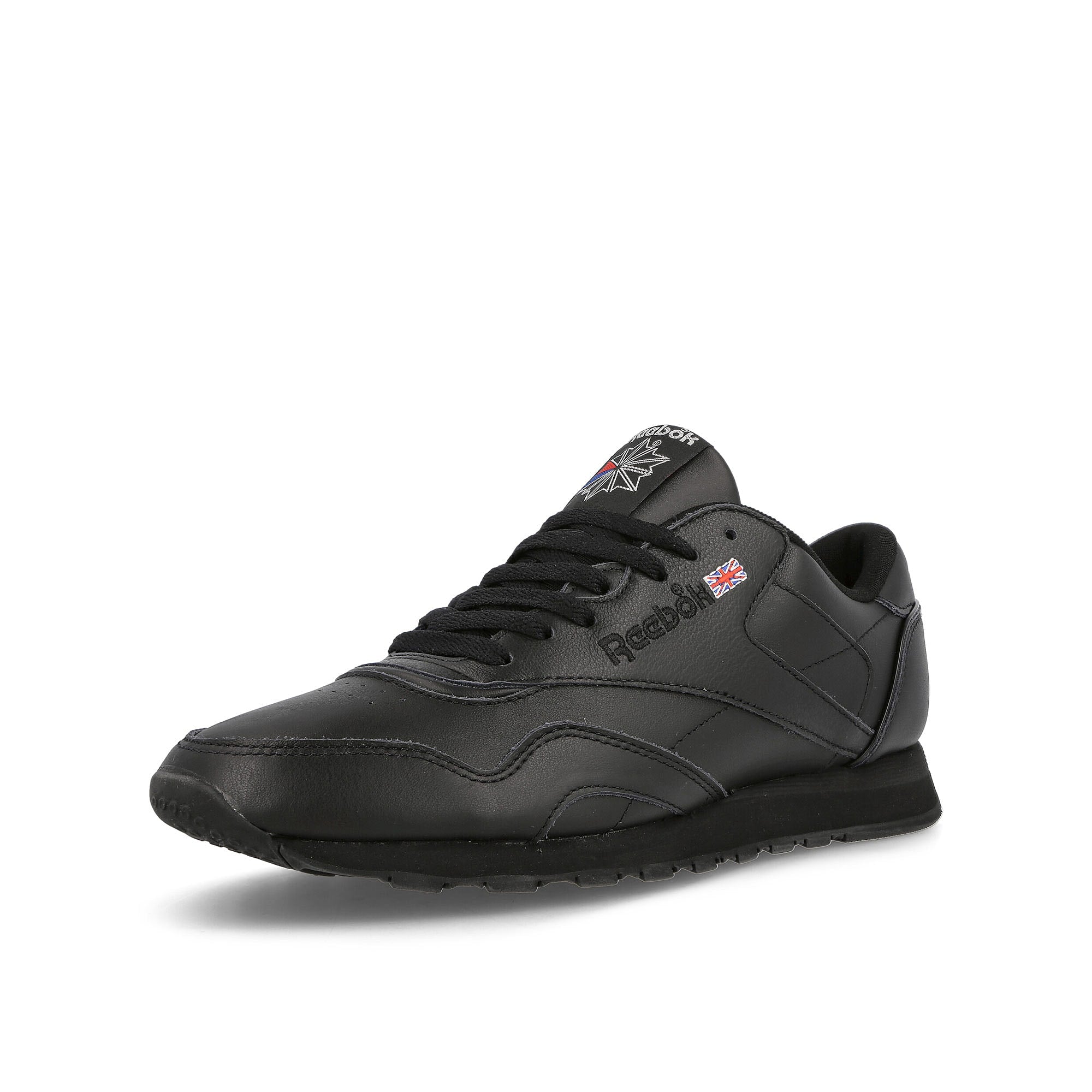 Reebok classic leather plus Core Black / Footwear White / Vector Red Sneakers Close Up | Overkill