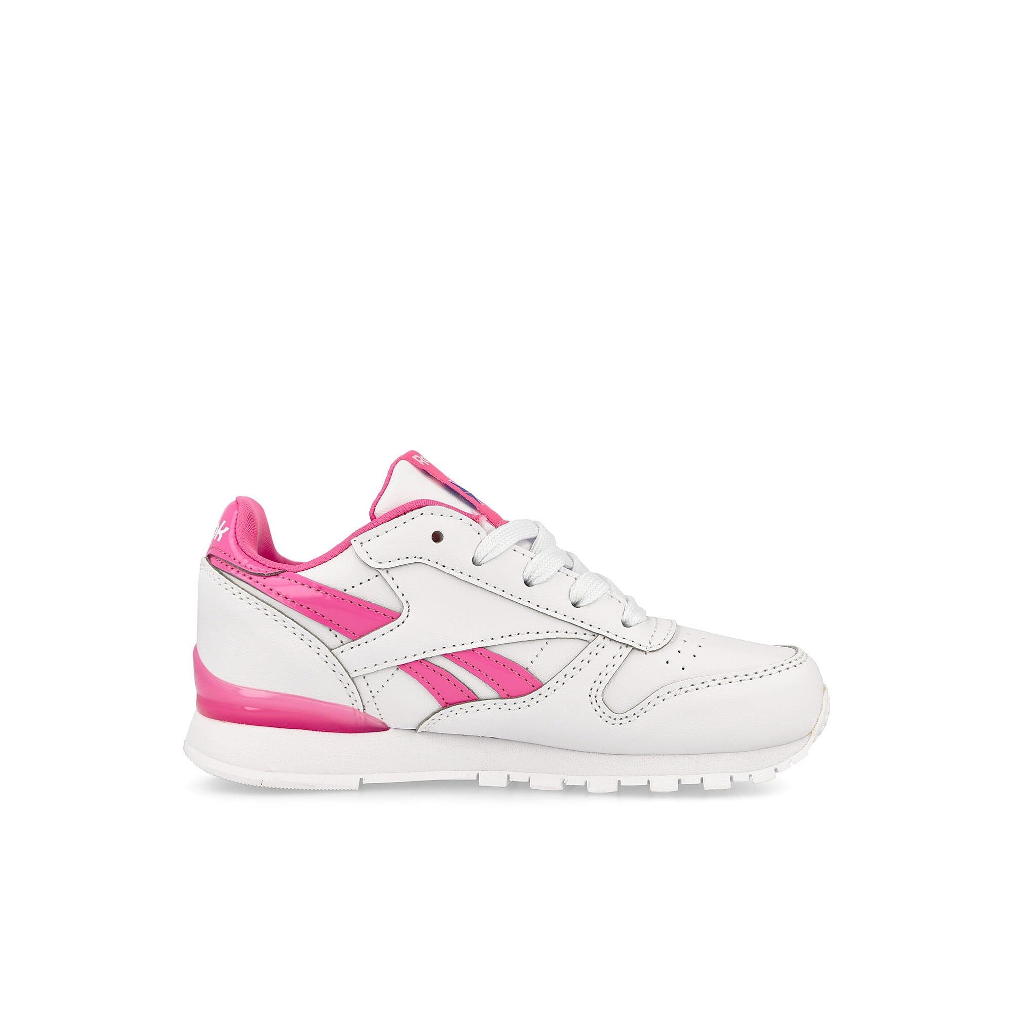 Reebok classic leather step n flash kids Footwear White / Footwear White / Atomic Pink Sneakers Silhouette | Overkill