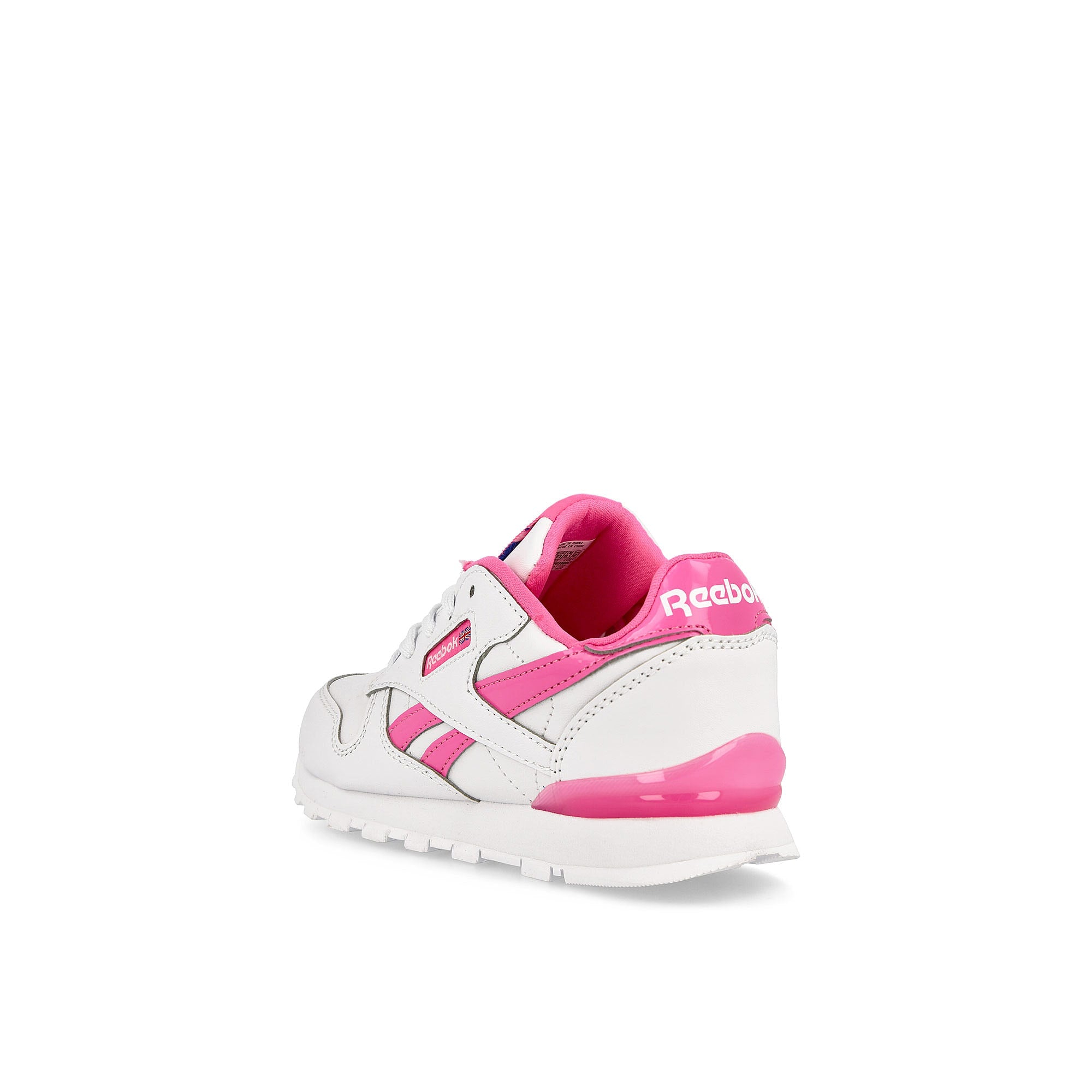Reebok classic leather step n flash kids Footwear White / Footwear White / Atomic Pink Sneakers Material | Overkill