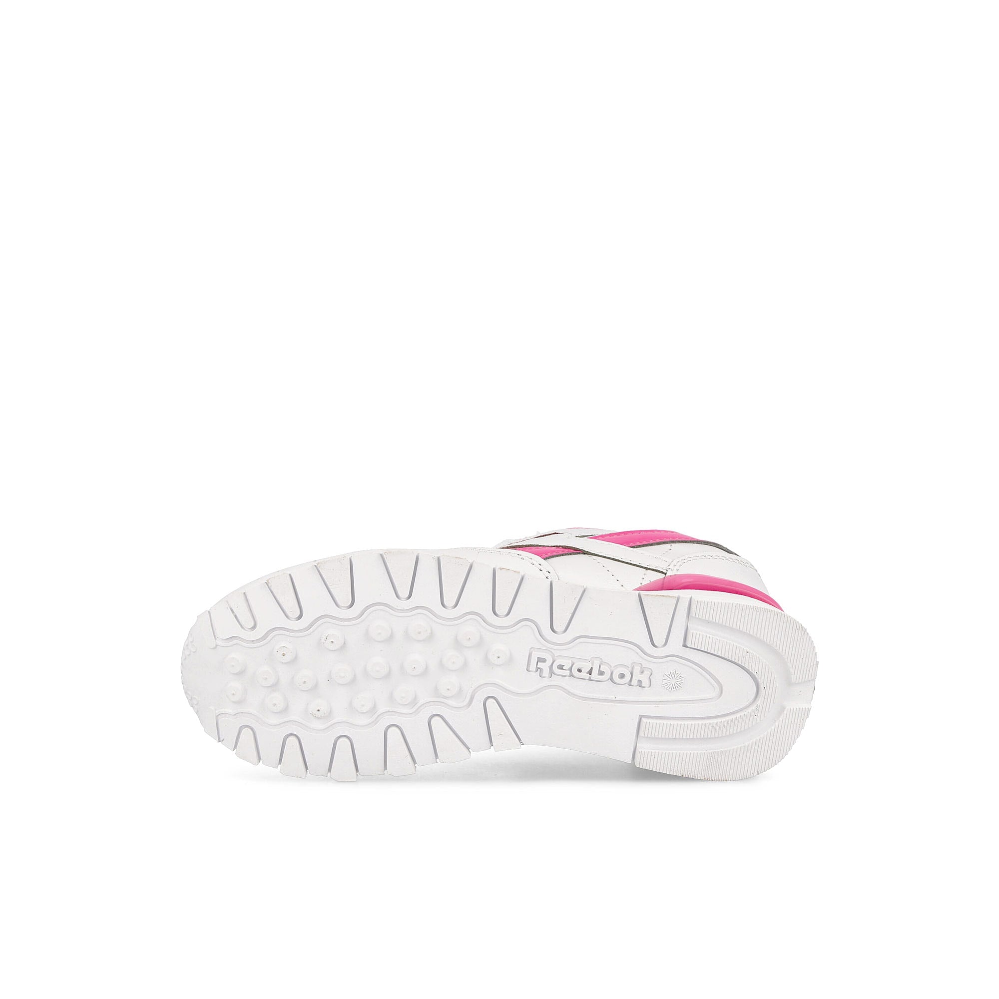 Reebok classic leather step n flash kids Footwear White / Footwear White / Atomic Pink Sneakers Detail View 1 | Overkill