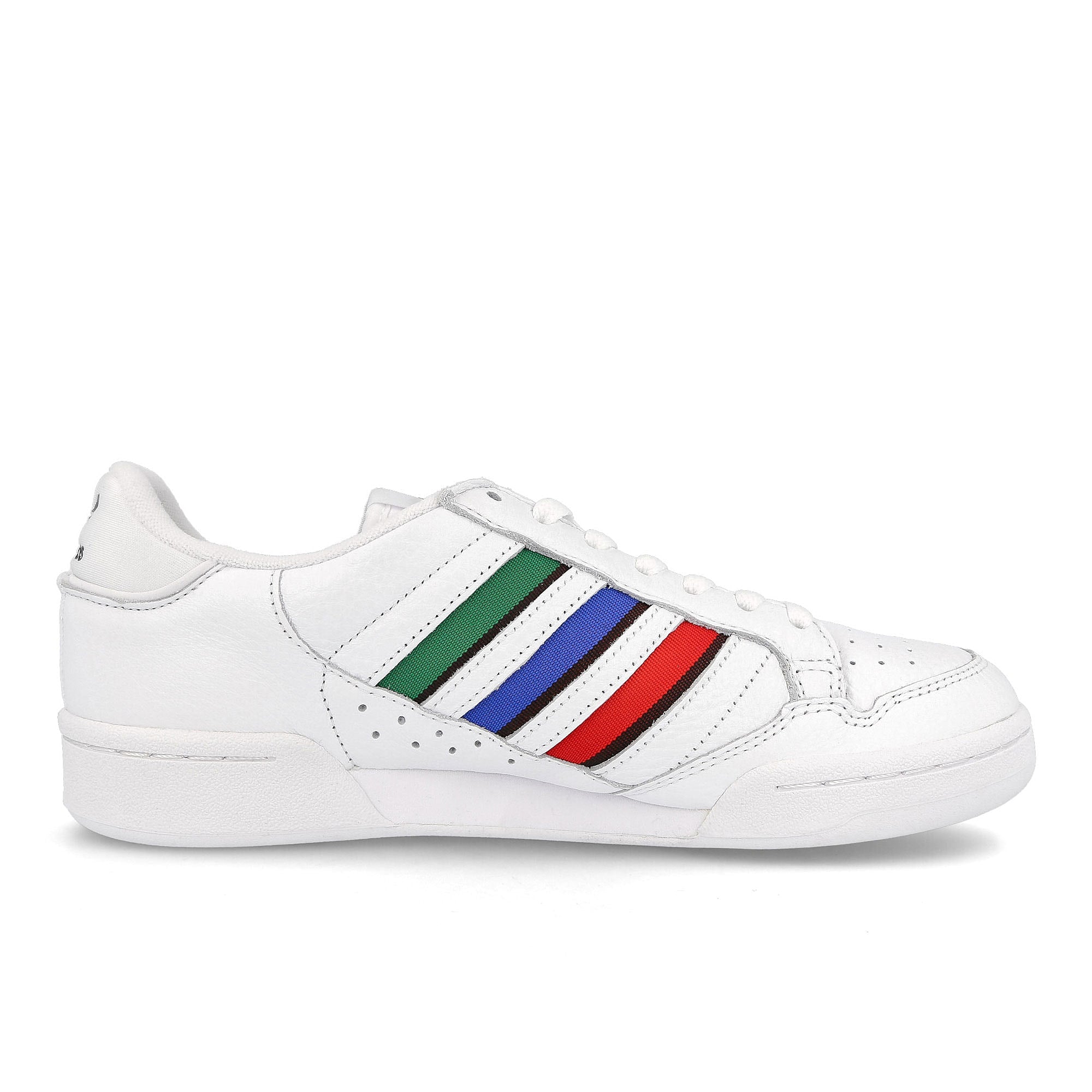 adidas continental 80 stripes Footwear White / Core Black / Blue Bird Material | Overkill