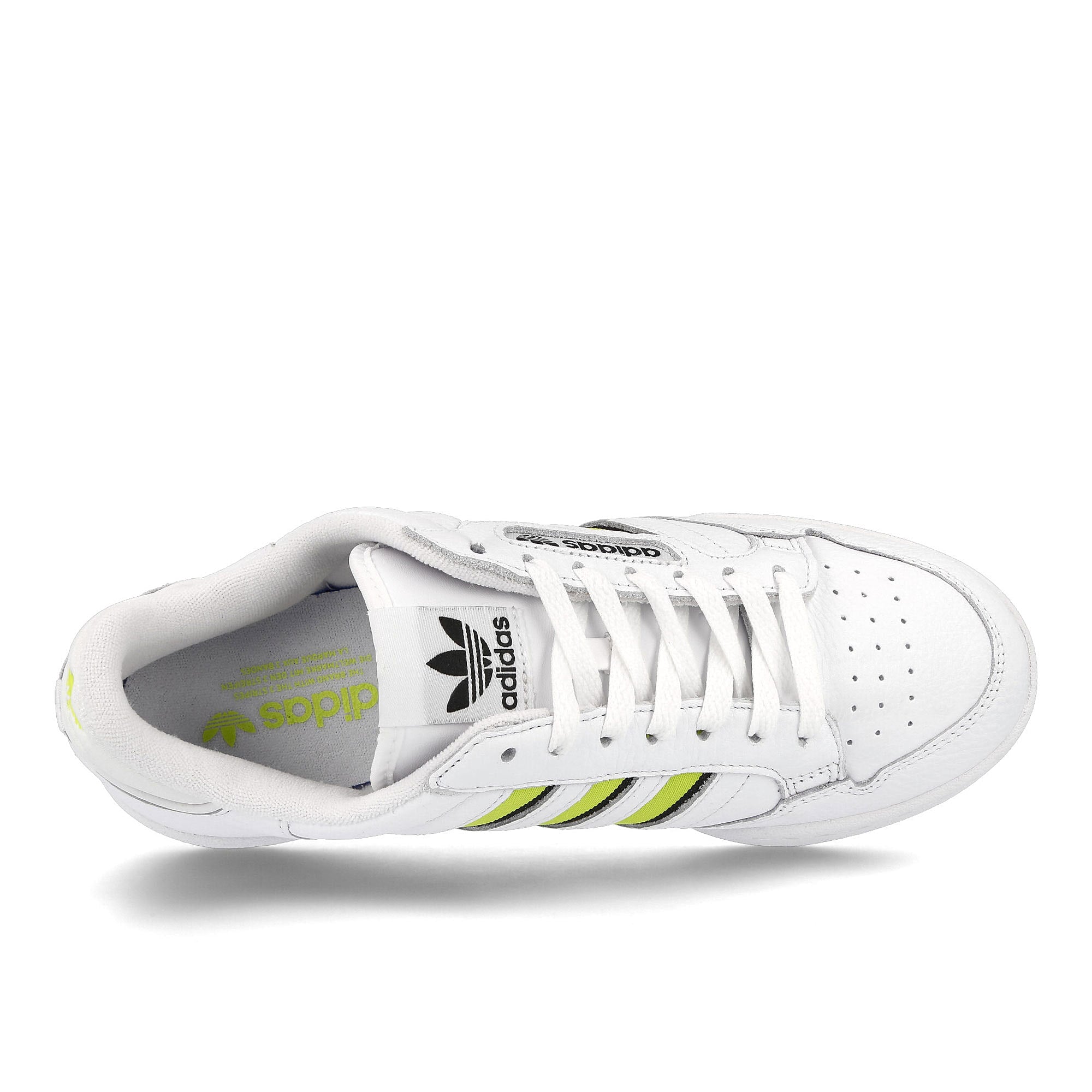 adidas continental 80 stripes Footwear White / Acid Yellow / Core Black Detail view 1 | Overkill
