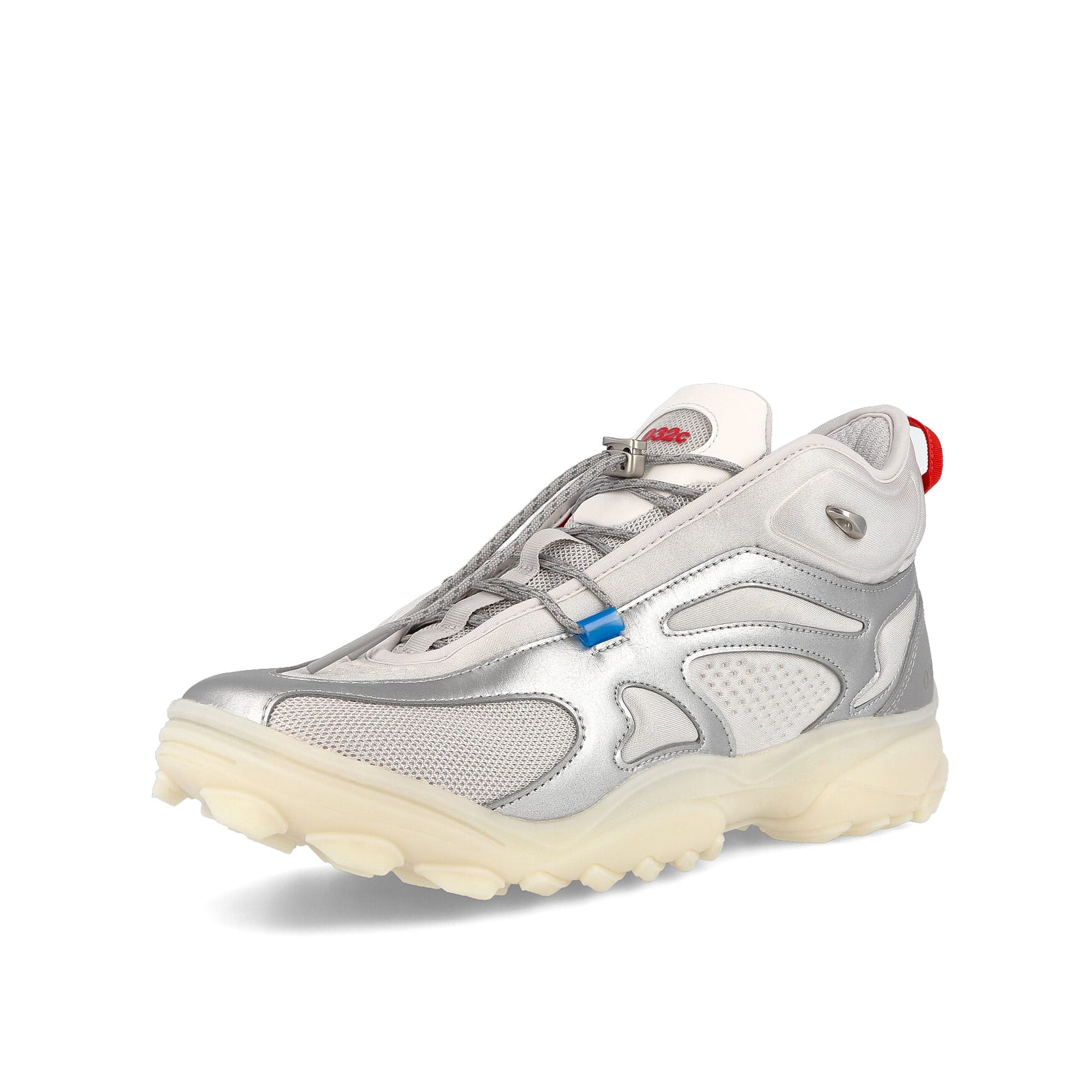 adidas 032c x adidas GSG TR Grey One-Mgh Solid Grey-Solar Blue Mid Top Sneakers Close Up | Overkill