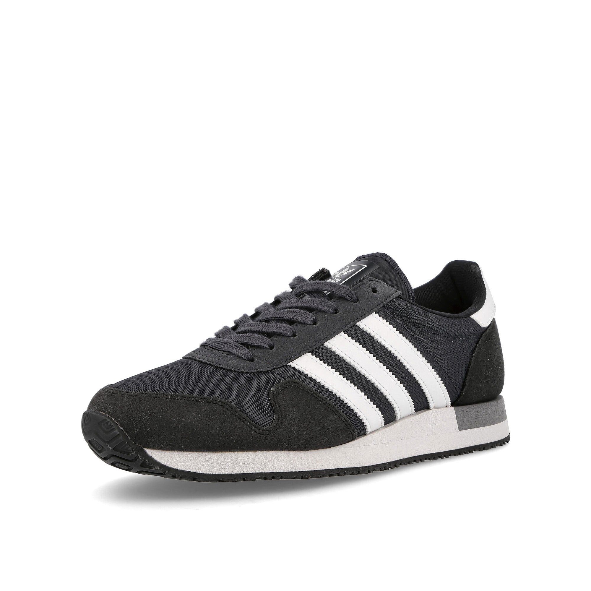 adidas usa 84 Core Black-Crystal White-Core Black Sneakers Close Up | Overkill