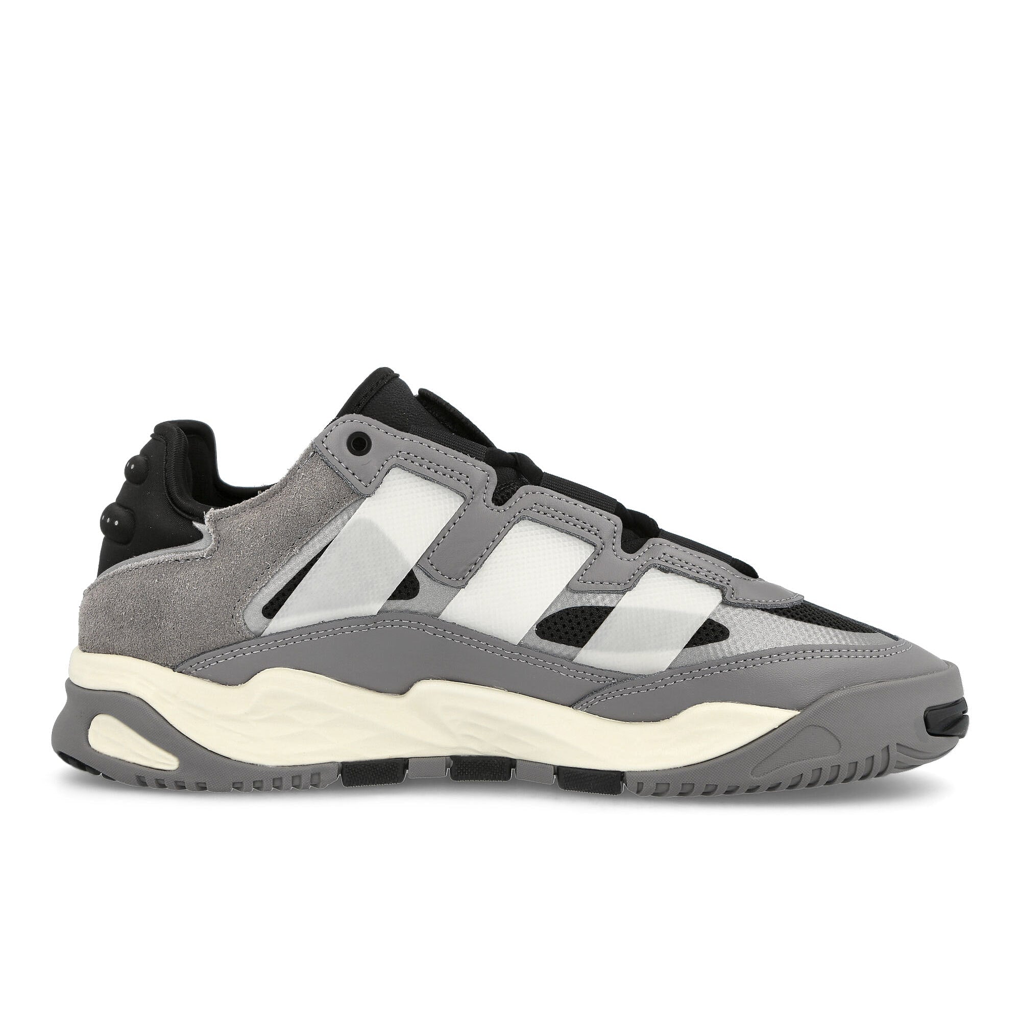 adidas Niteball Grey Heather-Footwear White-Core Black Sneakers Silhouette | Overkill