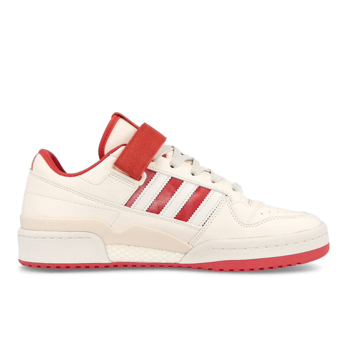 adidas forum low Chalk White / White Tint / Crew Red Sneakers Silhouette | Overkill