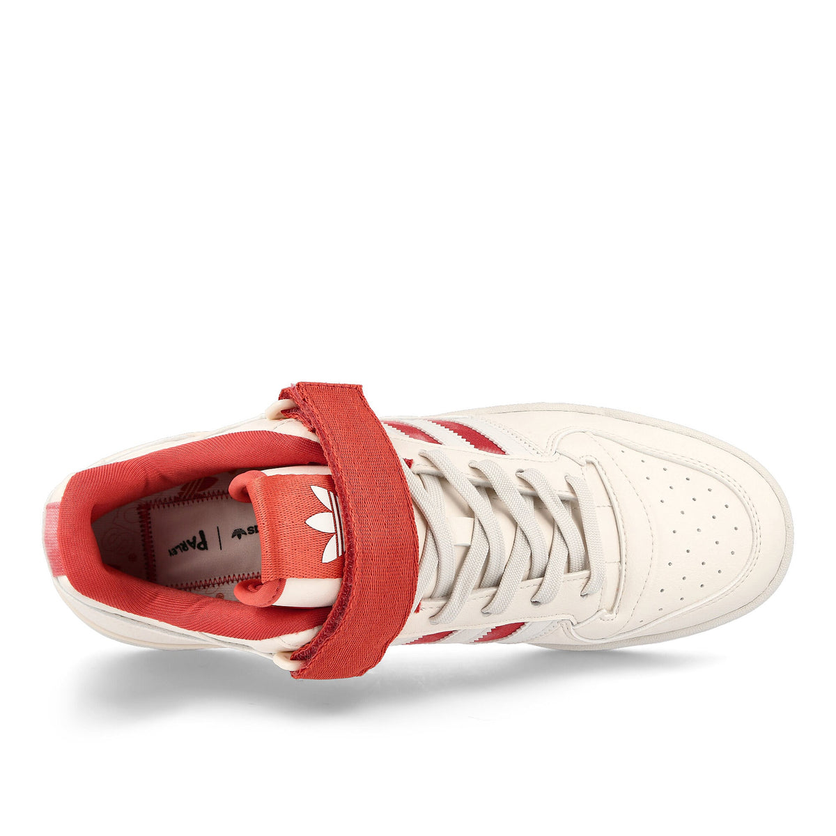 adidas forum low Chalk White / White Tint / Crew Red Sneakers Detailfoto | Overkill