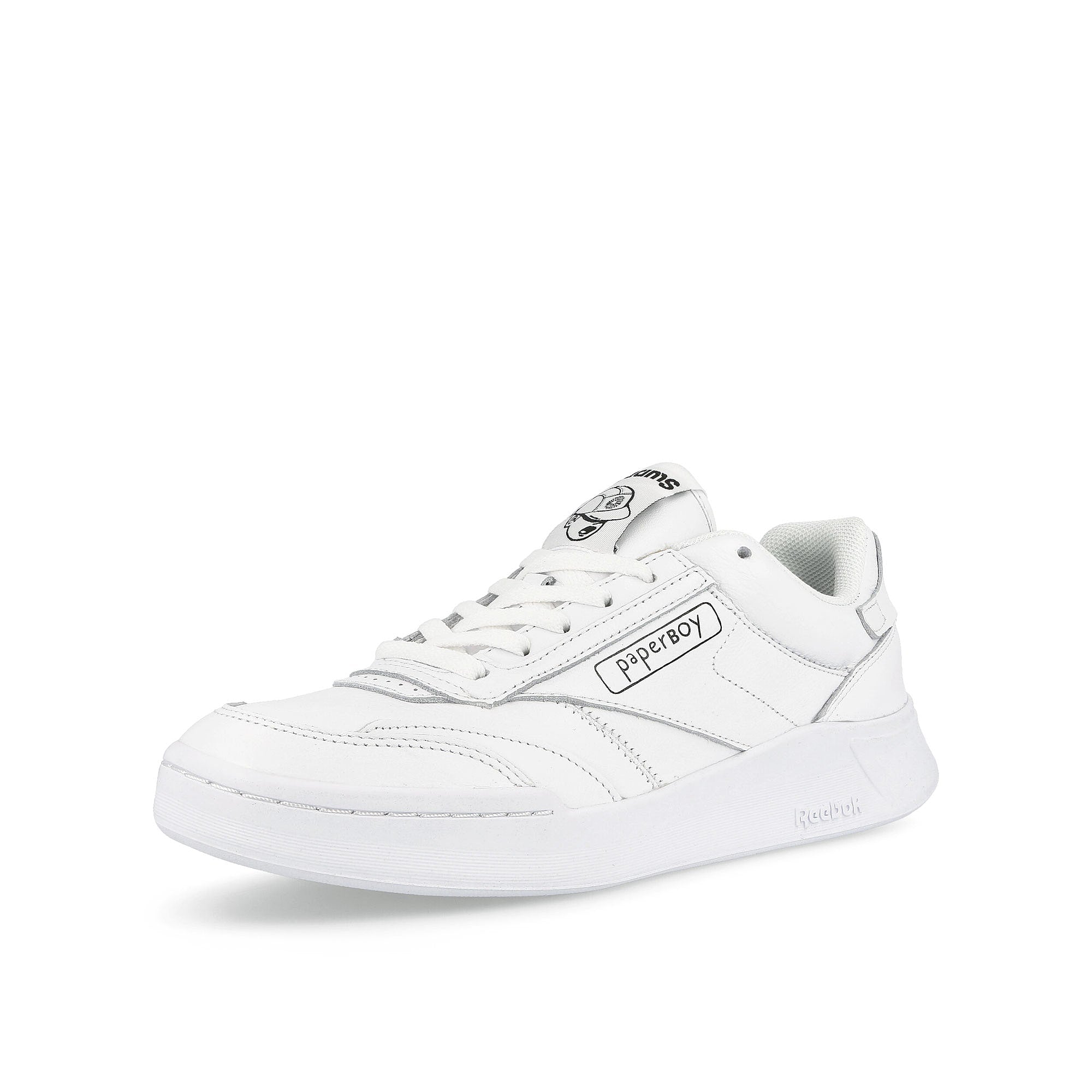 Reebok Beams x Paperboy x Reebok Club C Legacy Footwear White-Footwear White-Core Black Sneakers Close Up | Overkill