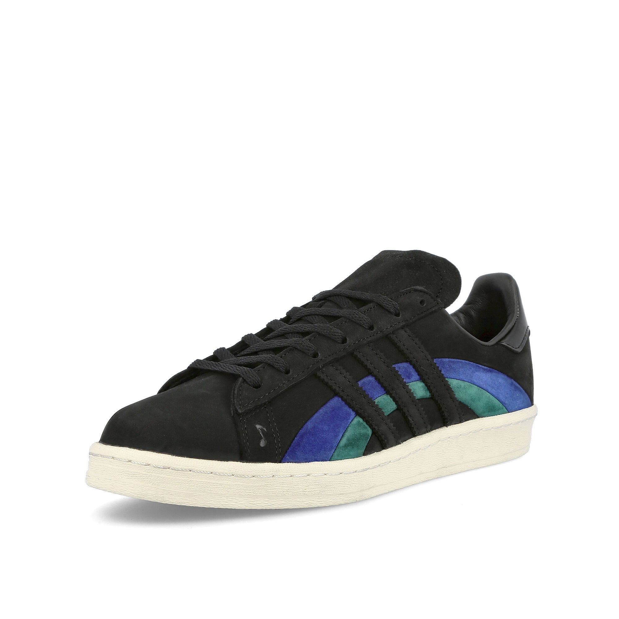 adidas Book Works x adidas Campus 80 Core Black-Bold Blue-Collegiate Green Sneakers Close Up | Overkill