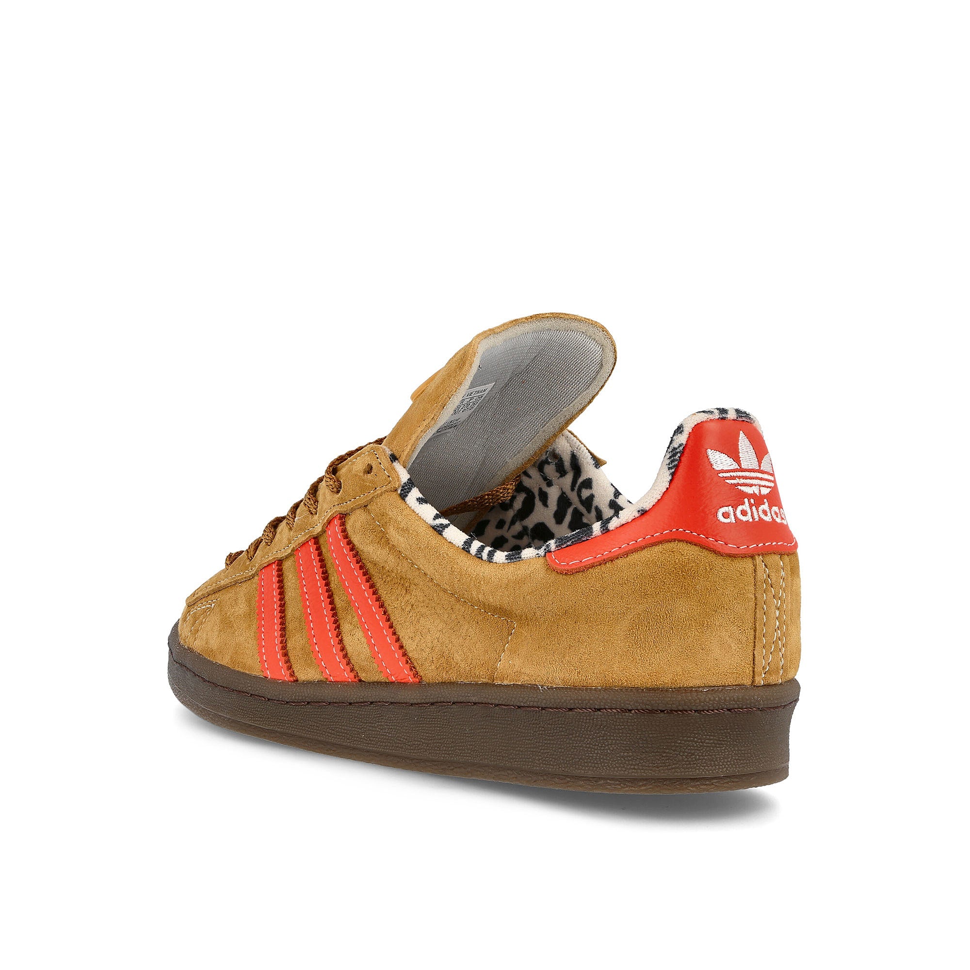 adidas XLARGE x adidas Campus 80 Mesa-Solar Red-Gum5 Sneakers Material | Overkill