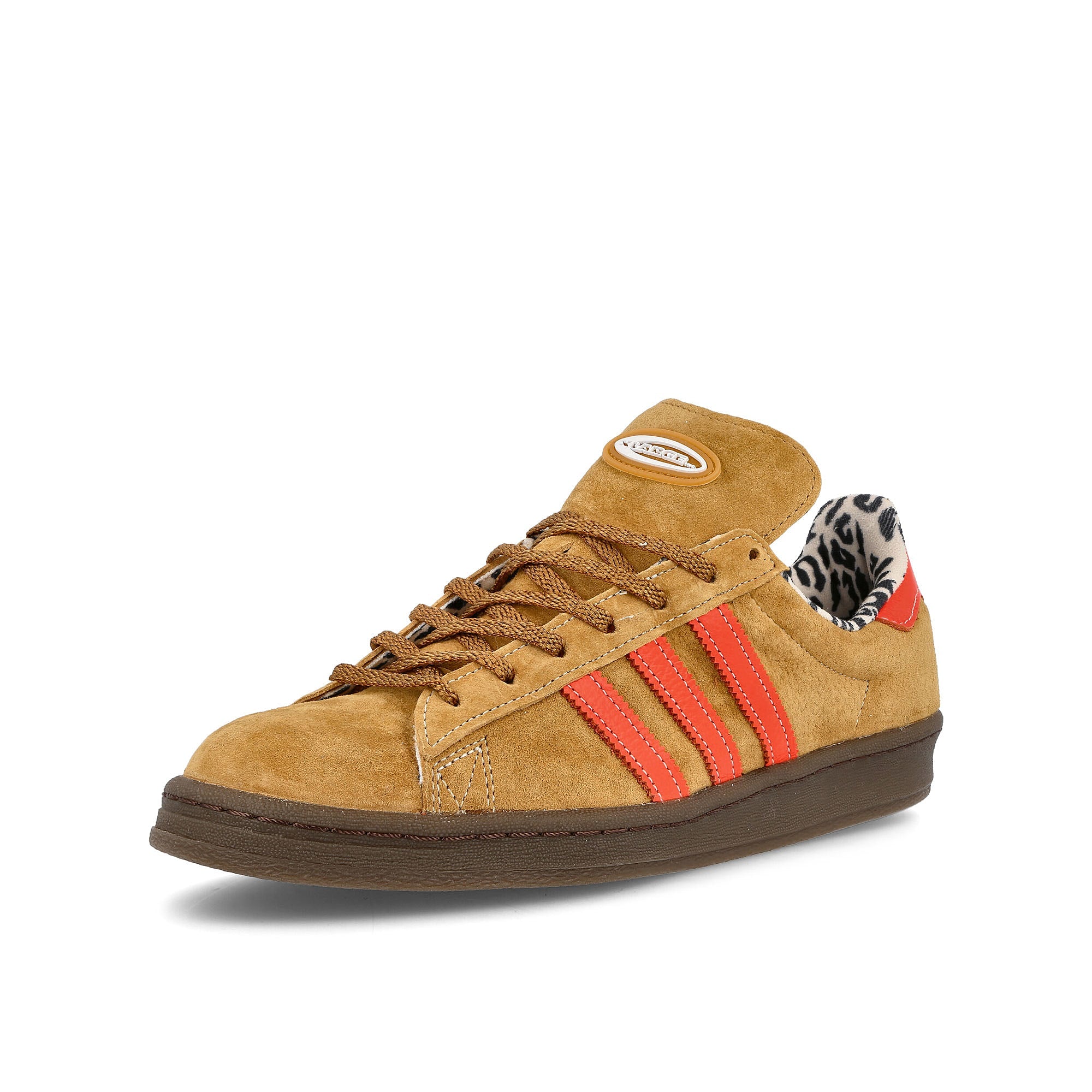 adidas XLARGE x adidas Campus 80 Mesa-Solar Red-Gum5 Sneakers Close Up | Overkill