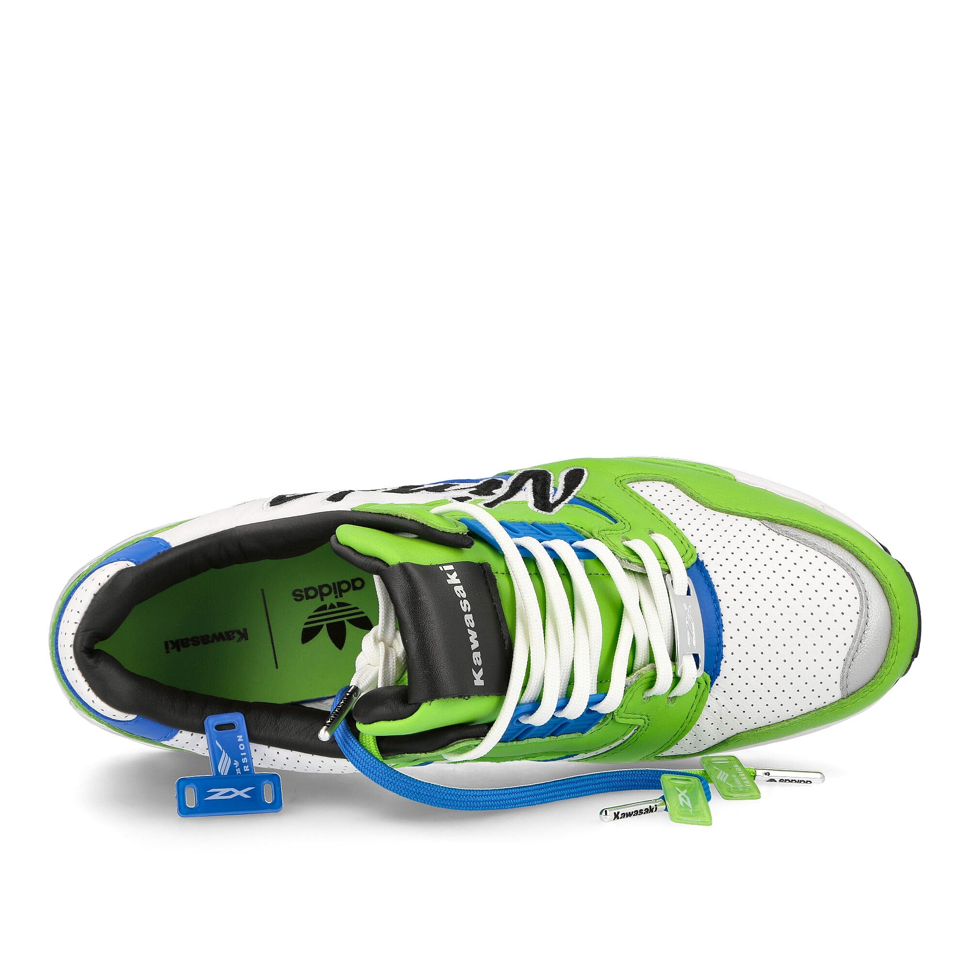 adidas Kawasaki x adidas ZX 8000 Semi Solar Green / Semi Solar Green / Black / Blue Detail view 2 | Overkill
