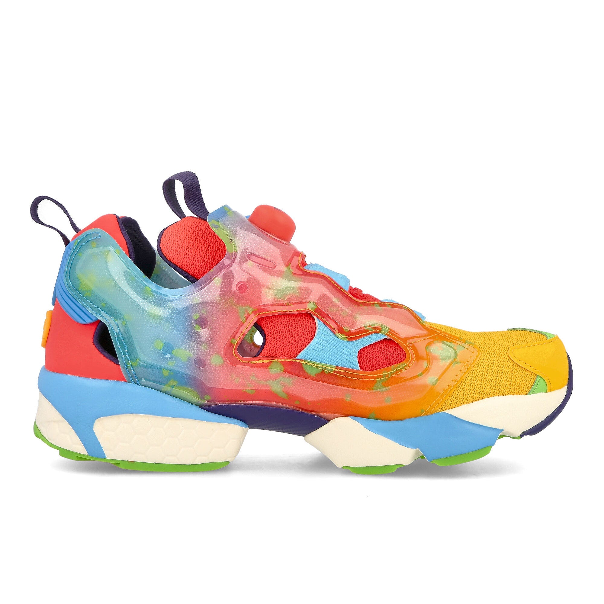 Reebok Jelly Belly x Reebok Instapump Fury OG Retro Yellow-Neon Cherry-Blue Blink Sneakers Silhouette | Overkill