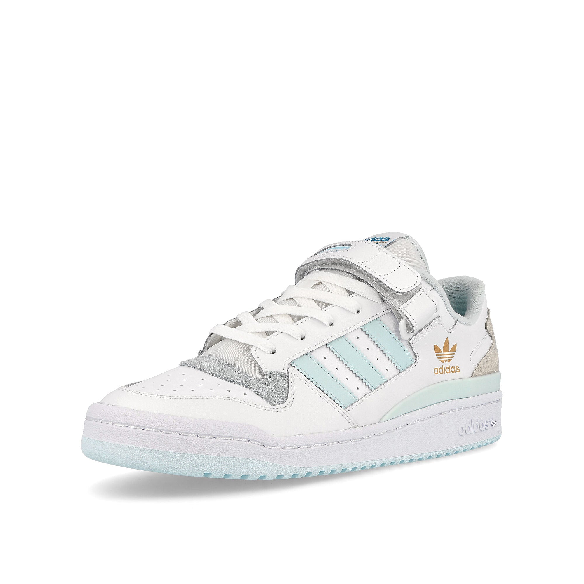 adidas forum low Footwear White / Almost Blue / Chalk White Sneakers Close Up | Overkill