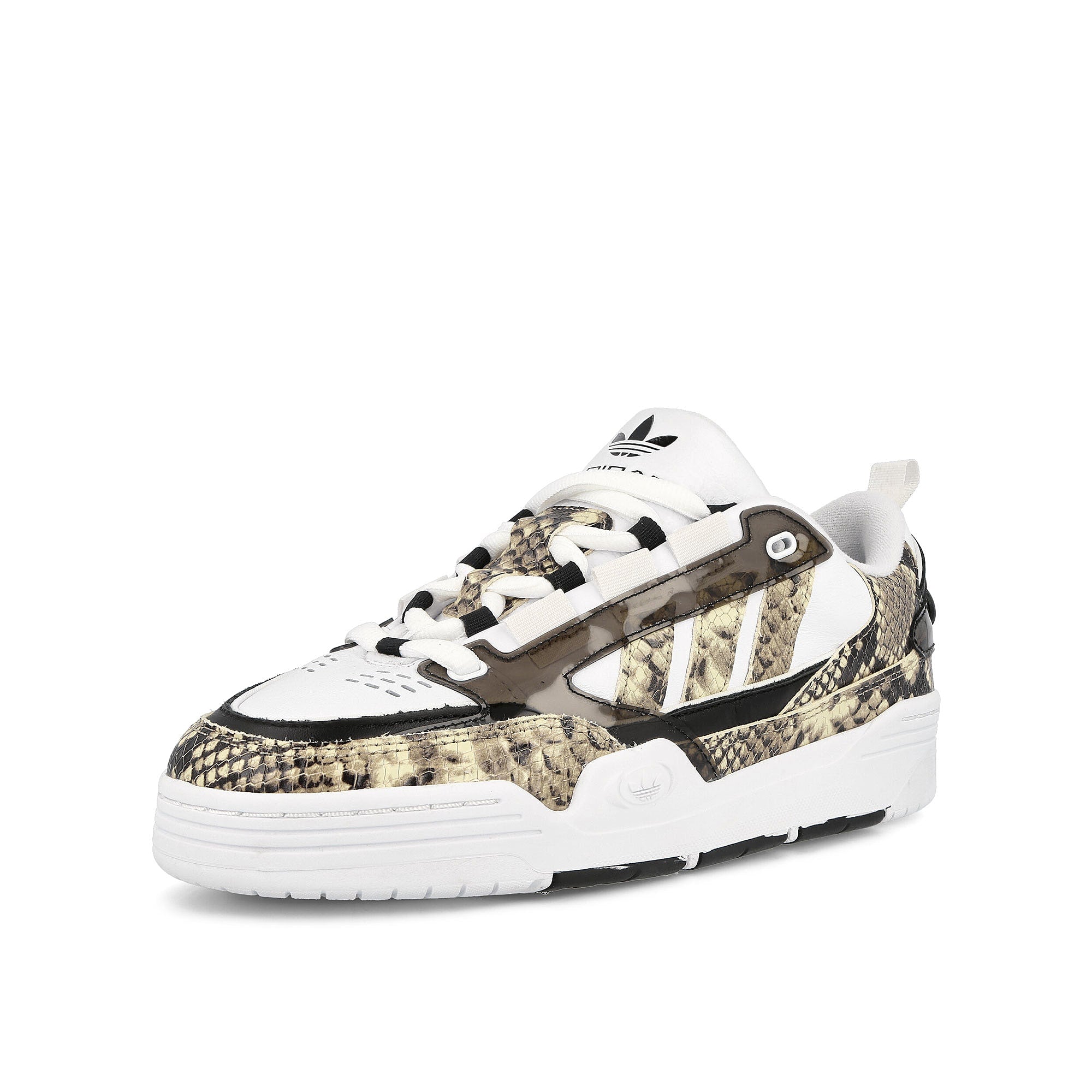 adidas ADI2000 Cloud White-Blanch Cargo-Core Black Low Top Sneakers Close Up | Overkill