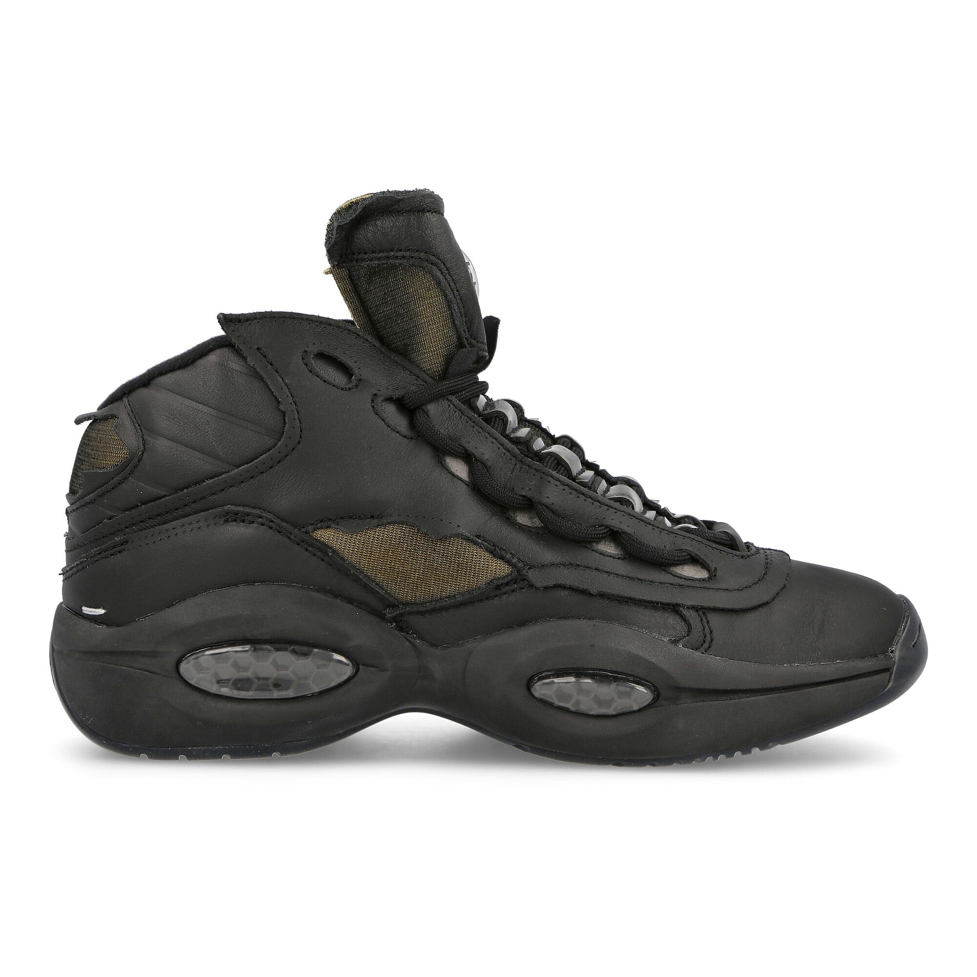 Reebok Maison Margiela x Reebok Question Mid Black Sneakers Silhouette | Overkill
