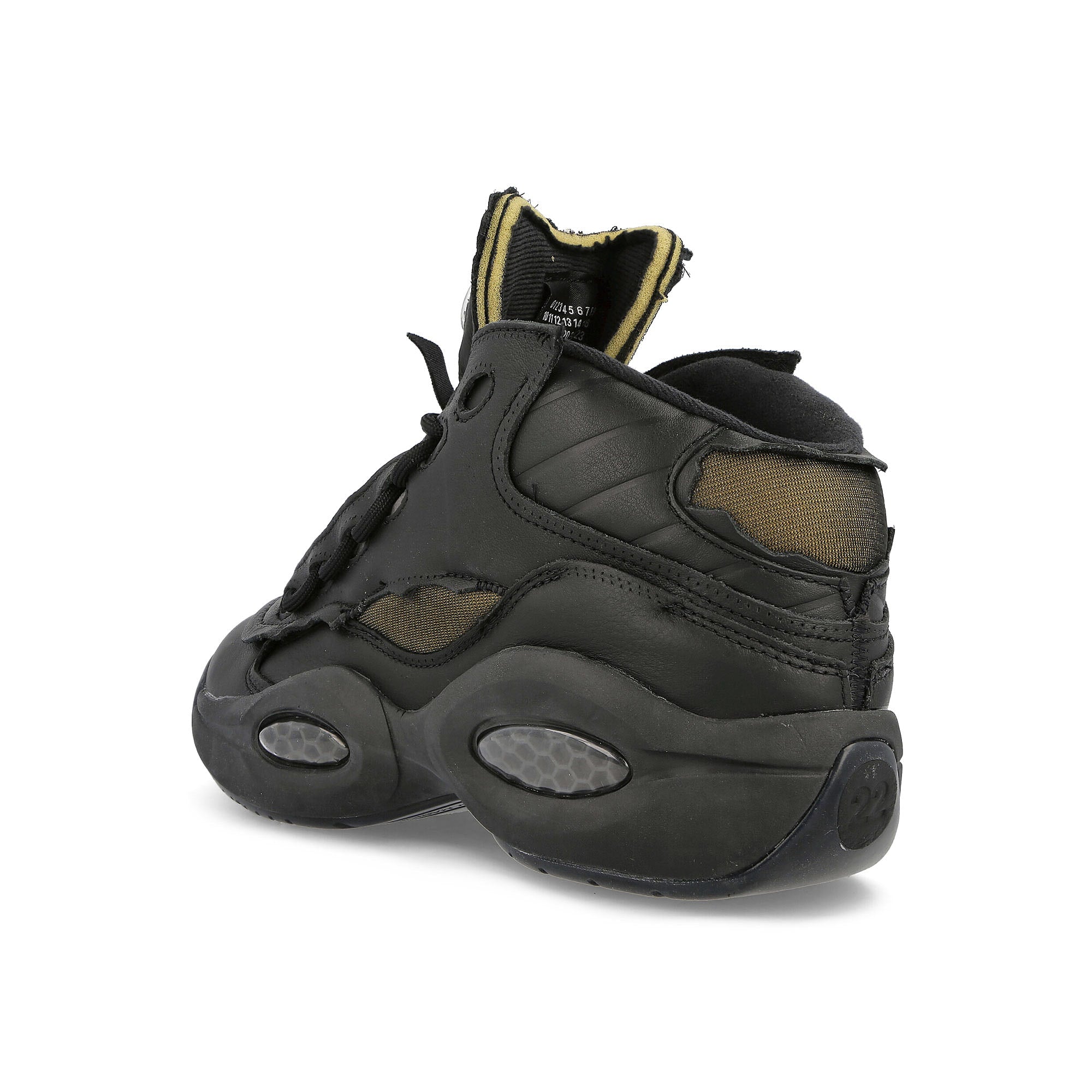 Reebok Maison Margiela x Reebok Question Mid Black Sneakers Material | Overkill