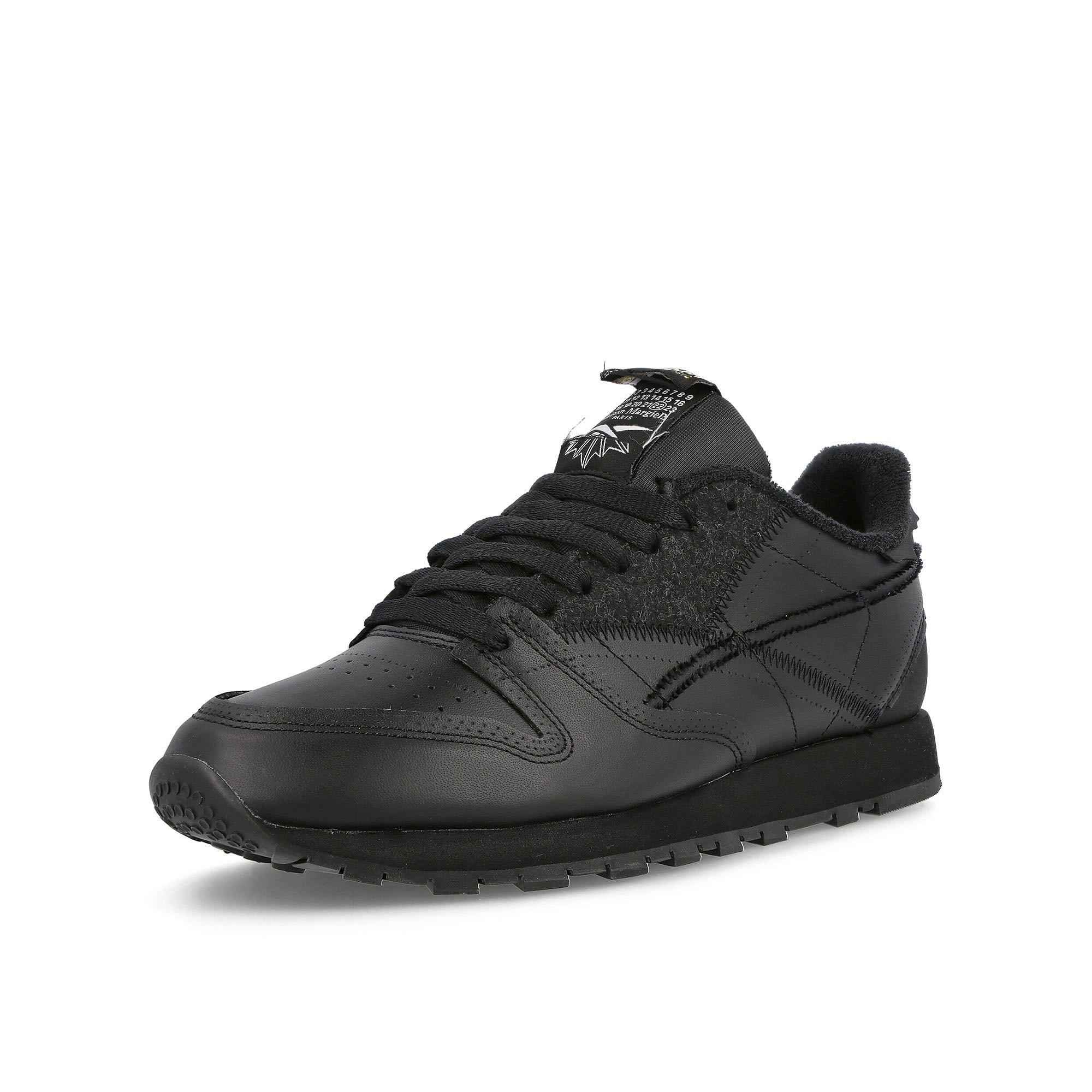 Reebok Maison Margiela x Reebok Project 0 CL Memory of Shoes Black Sneakers Close Up | Overkill