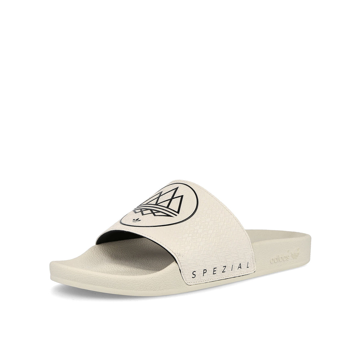 adidas adilette spzl Chalk White / Core Black / Chalk White Slides, Sandals & Slippers Close Up | Overkill