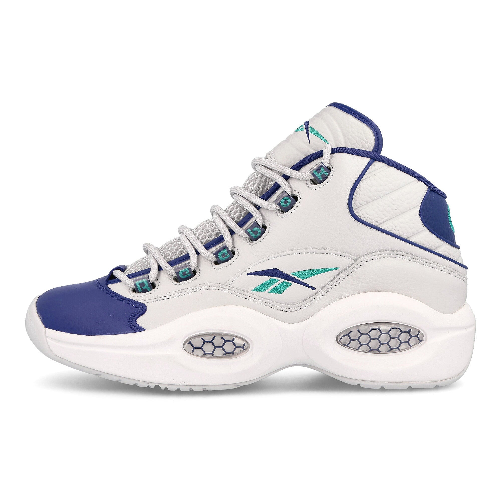 Reebok question mid Cold Grey-Bold Purple-Classic Teal Sneakers GW8853 | Overkill