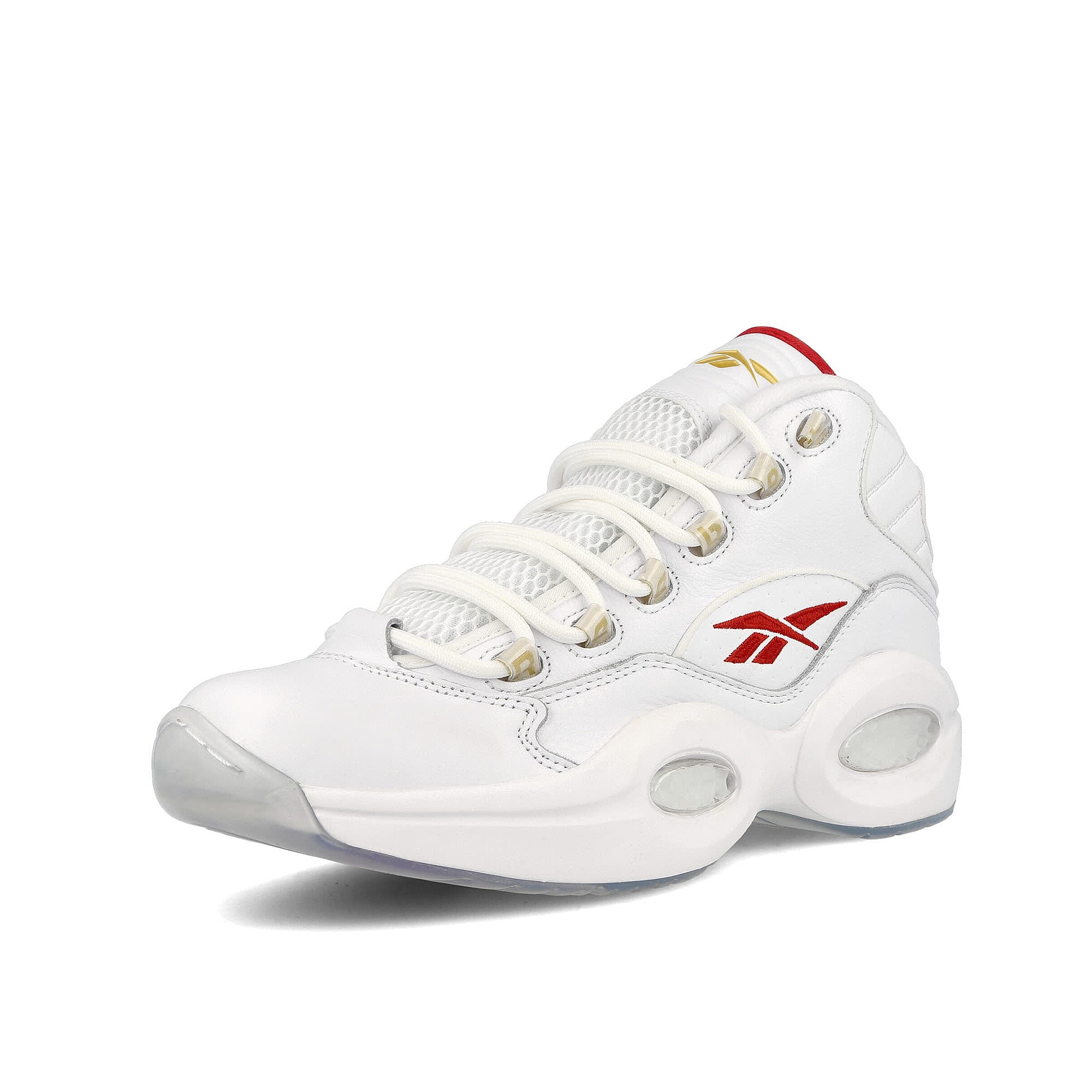 Reebok question mid Footwear White-Footwear White-Vector Red Sneakers Close Up | Overkill
