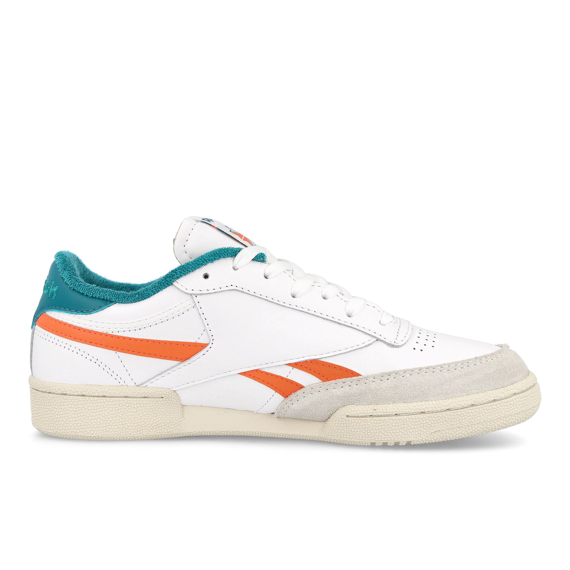 Reebok club c revenge Footwear White-Pump Orange-Seaport Teal Sneakers Silhouette | Overkill