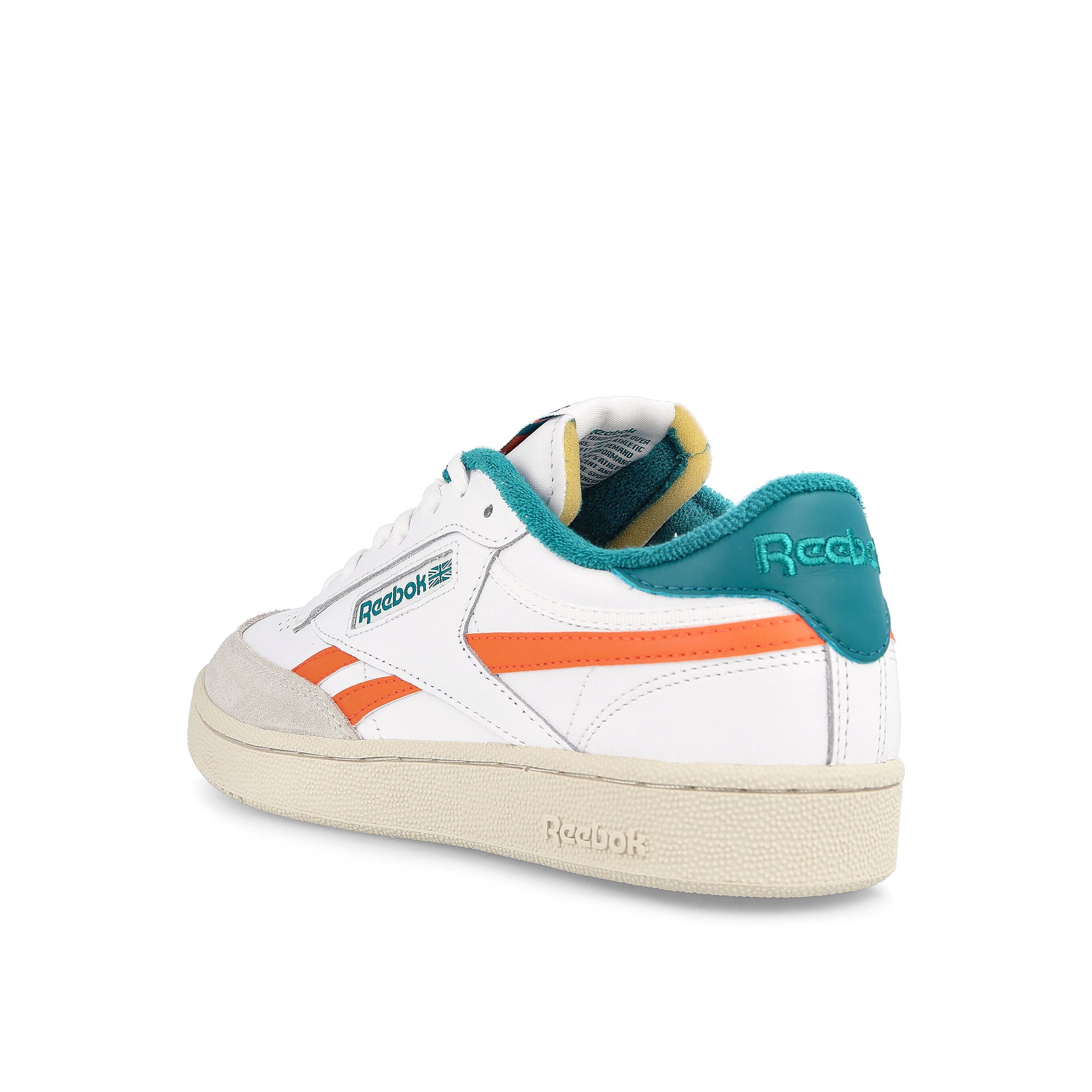 Reebok club c revenge Footwear White-Pump Orange-Seaport Teal Sneakers Material | Overkill