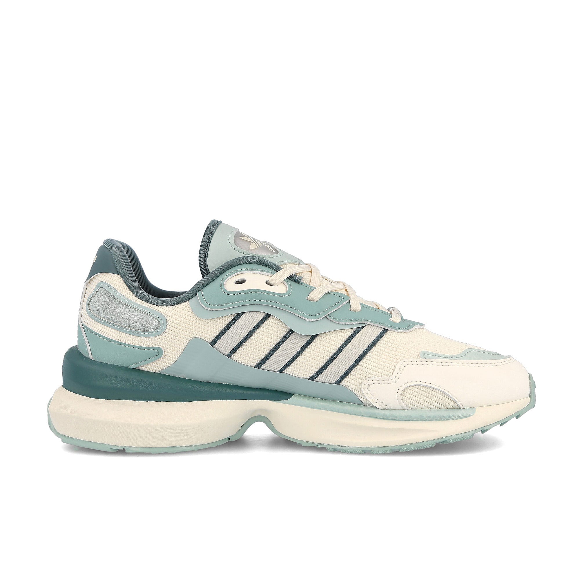 adidas wmns zentic Chalk White-Chalk White-Hazy Green Sneakers Silhouette | Overkill
